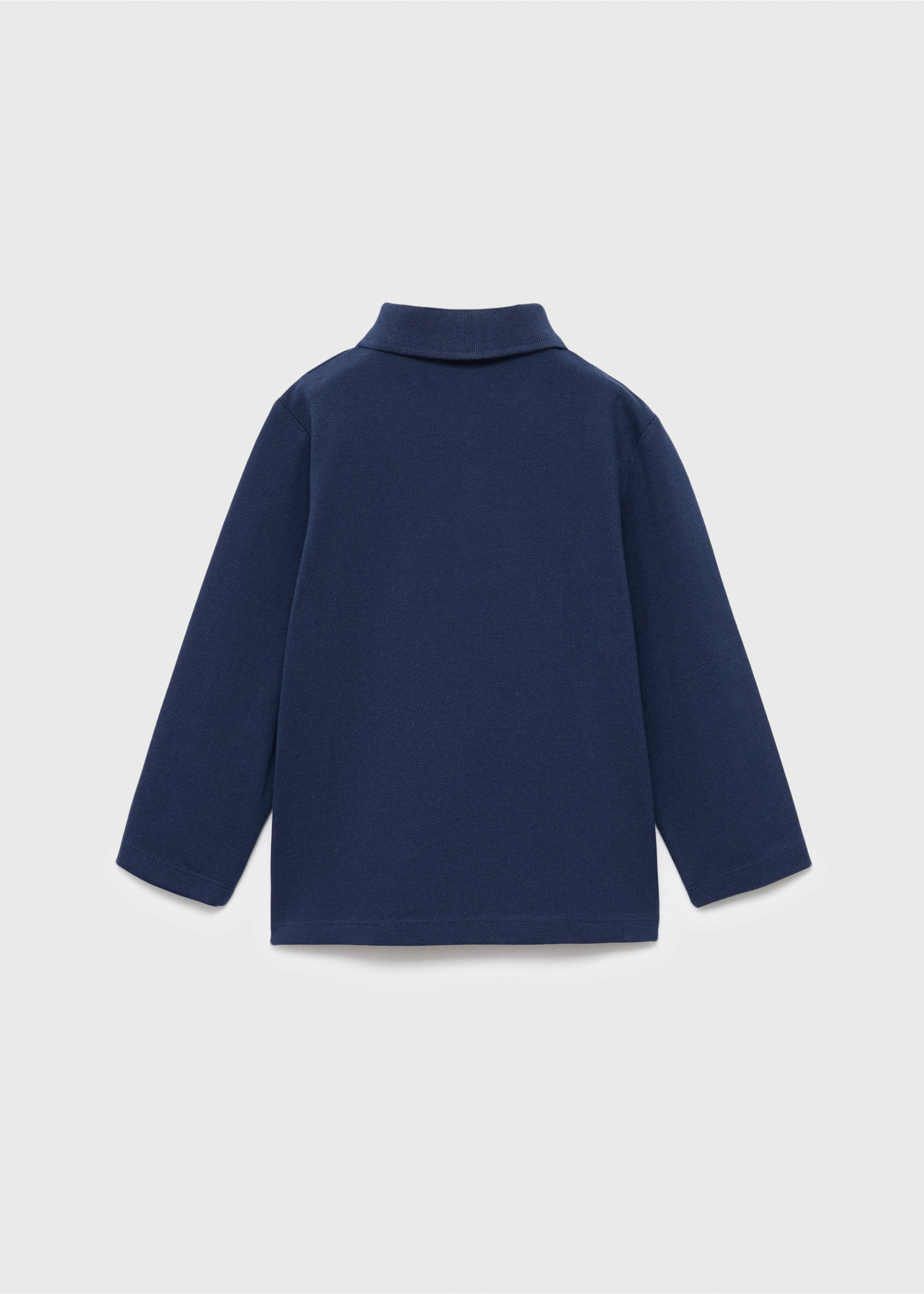 Cotton basic polo shirt - Reverse of the article, Navy. Ref: 17074408-00.