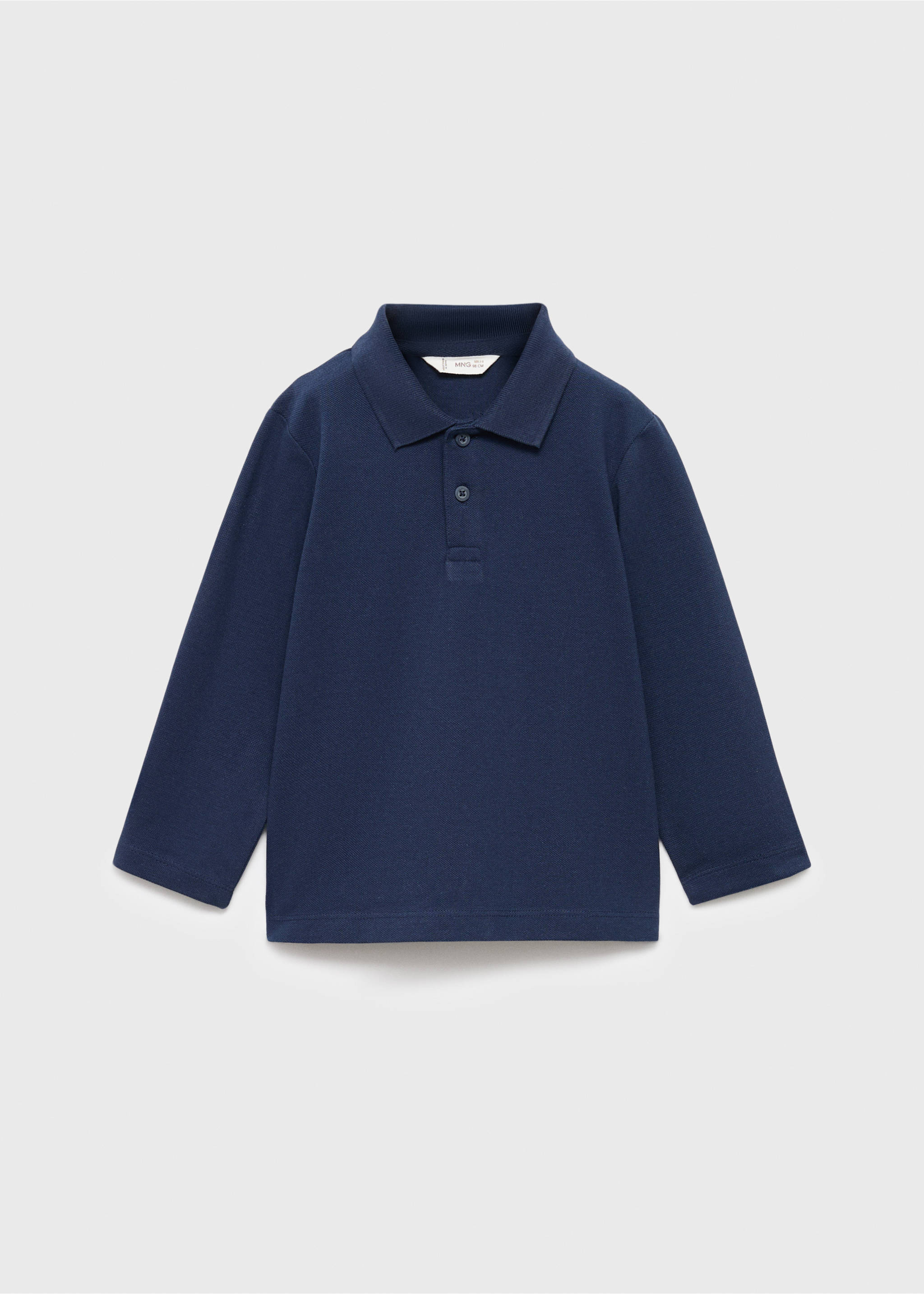 Cotton basic polo shirt - Article without model, Navy. Ref: 17074408-00.