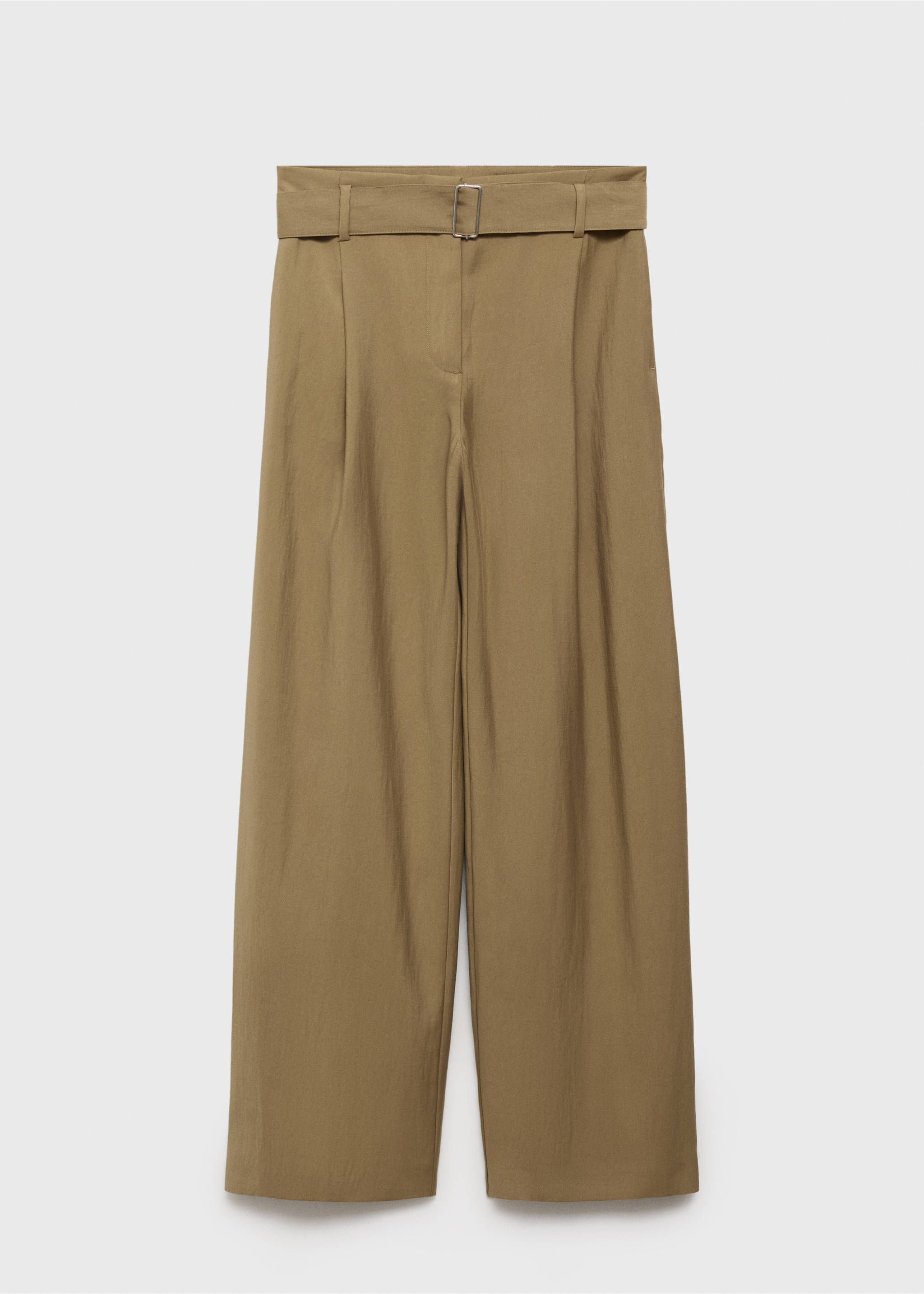 Paperbag trousers with belt - Article without model, Olive Green. Ref: 17074409-00.