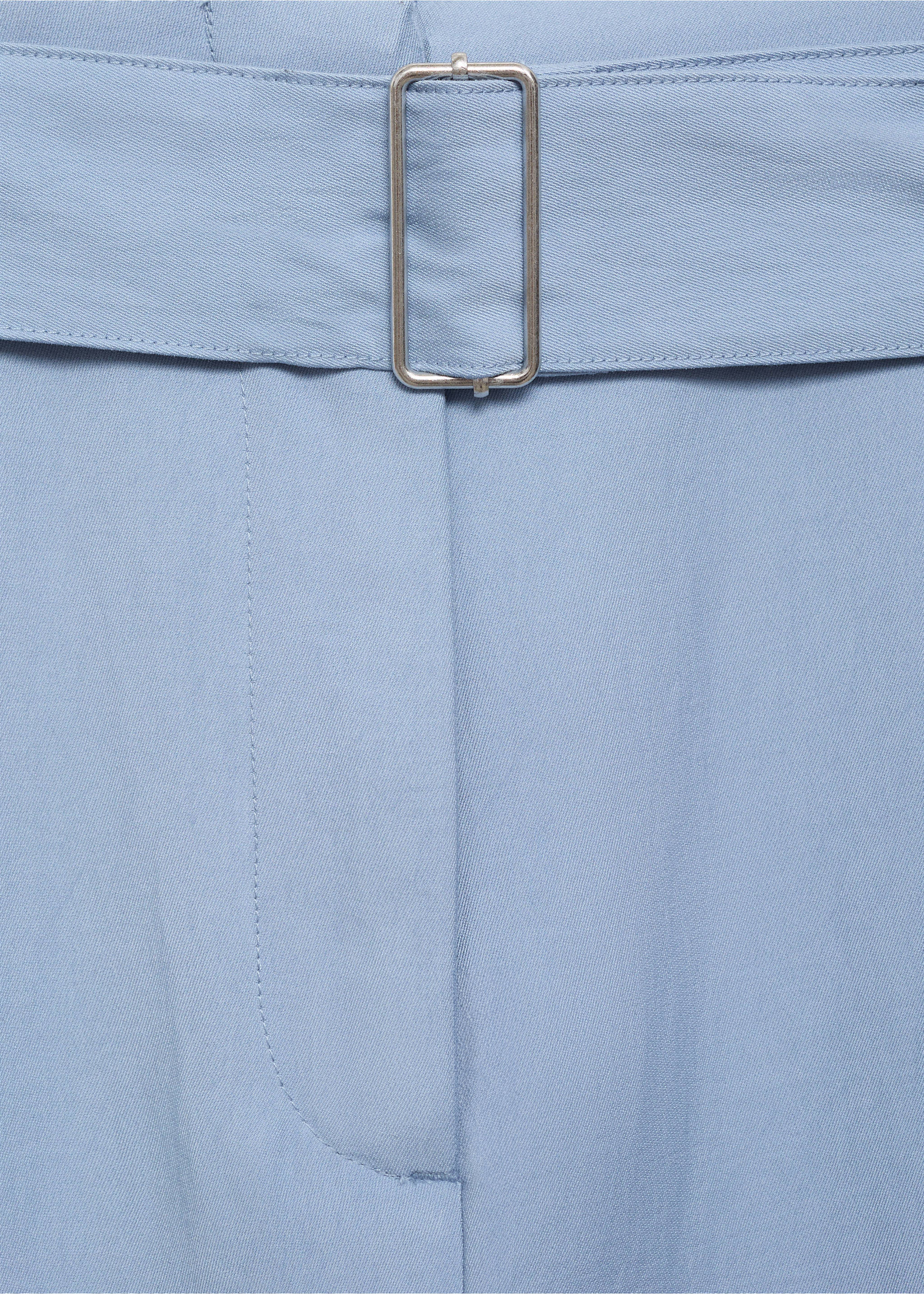 Paperbag trousers with belt - Details of the article 8, Sky Blue. Ref: 17074409-00.
