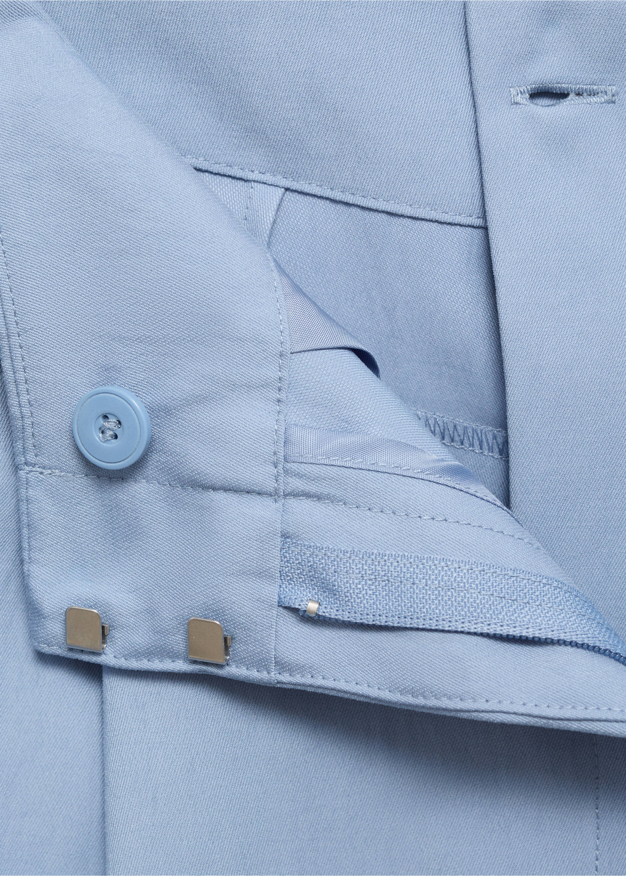 Paperbag trousers with belt - Details of the article 0, Sky Blue. Ref: 17074409-00.