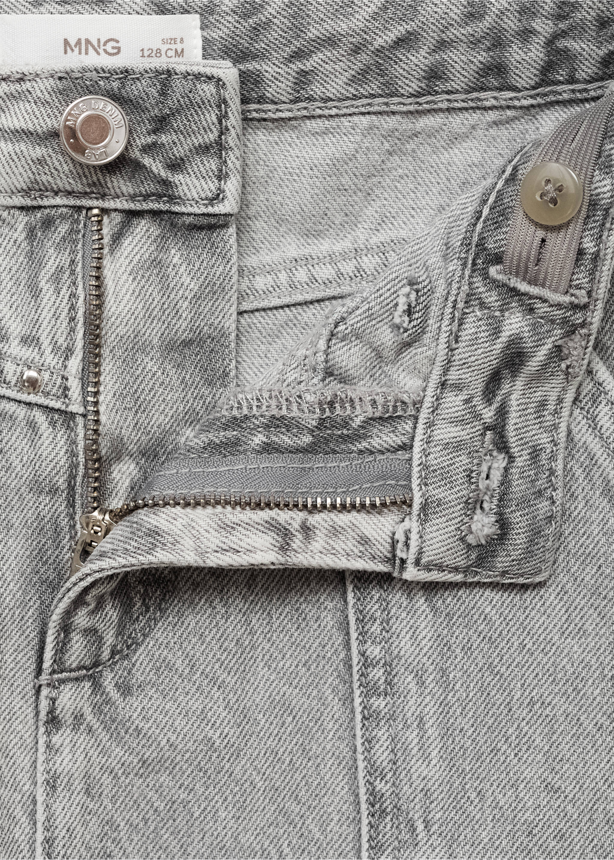Falda corta denim - Detalle del artículo 8, Gris. Ref: 17074412-00.