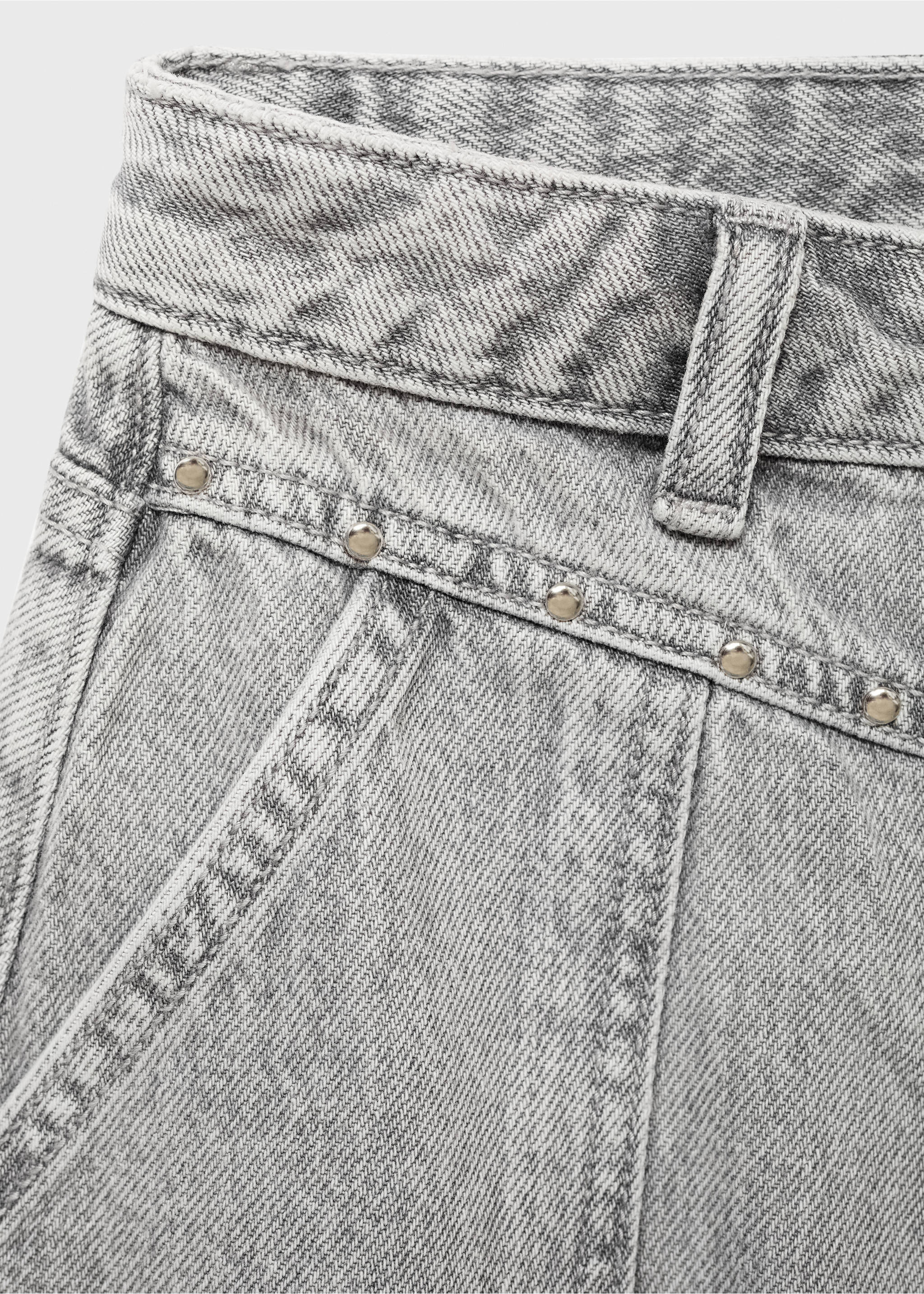Falda corta denim - Detalle del artículo 0, Gris. Ref: 17074412-00.