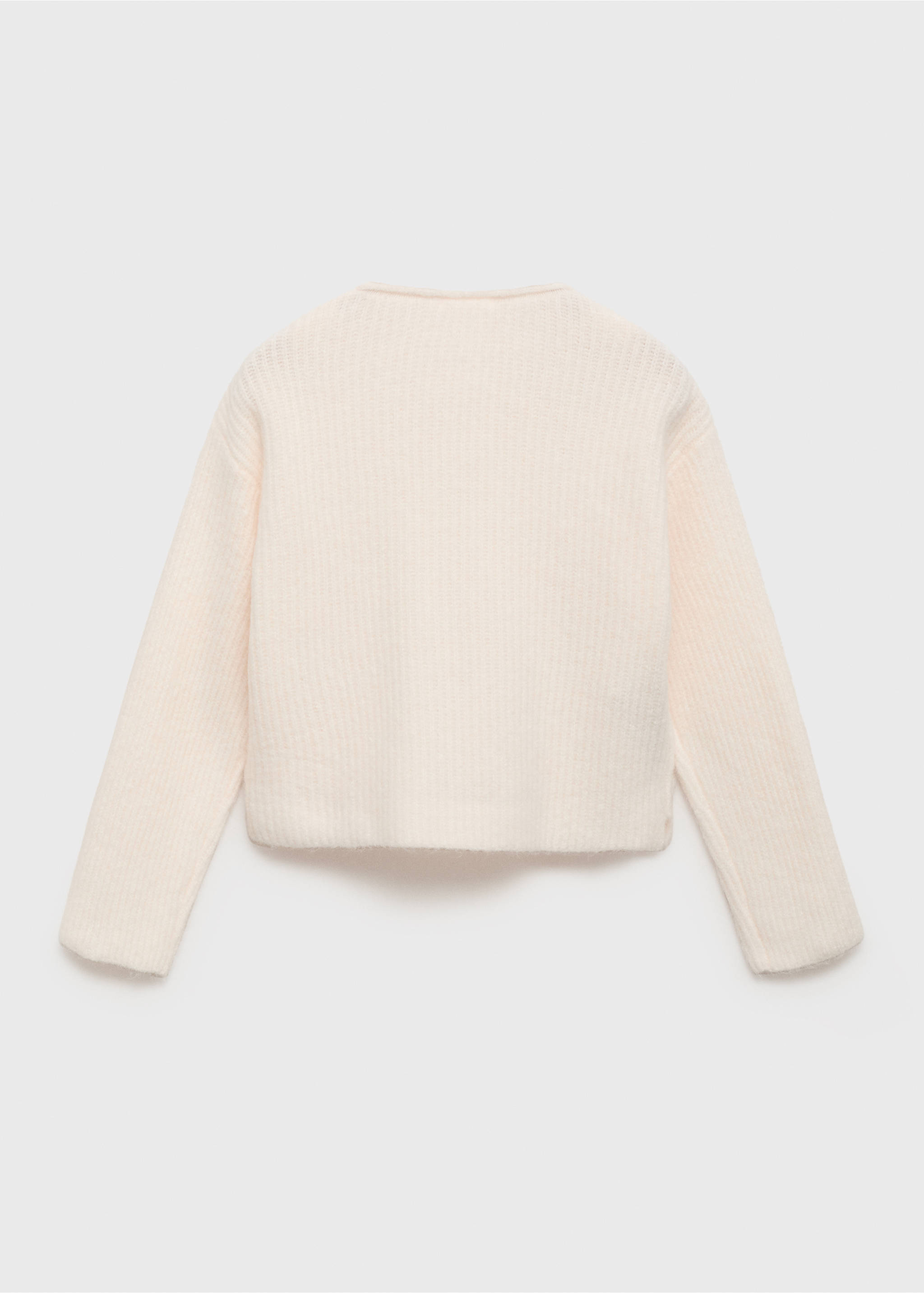 Knitted ribbed sweater - Reverse of the article, Sand. Ref: 17074416-00.