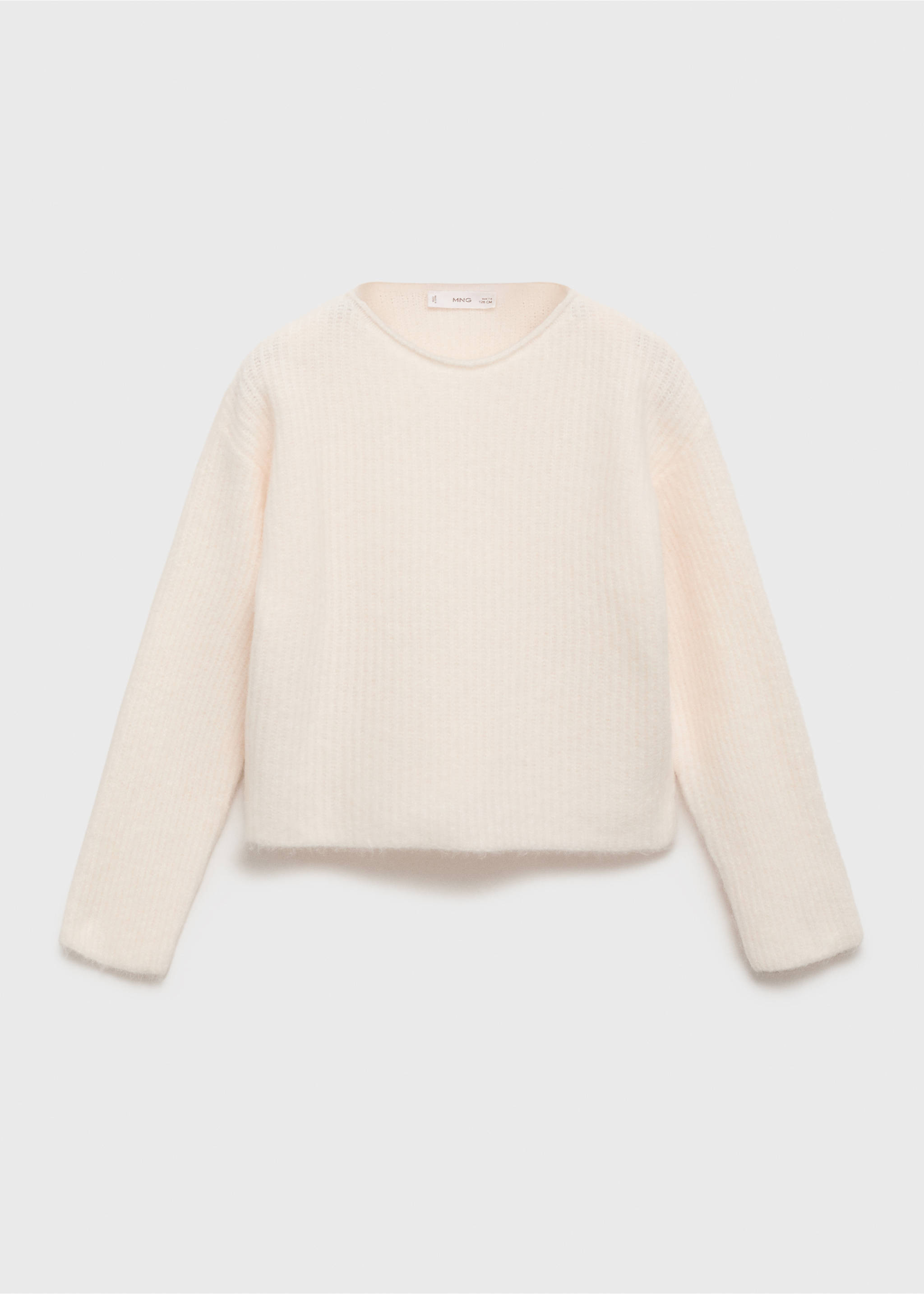 Knitted ribbed sweater - Article without model, Sand. Ref: 17074416-00.
