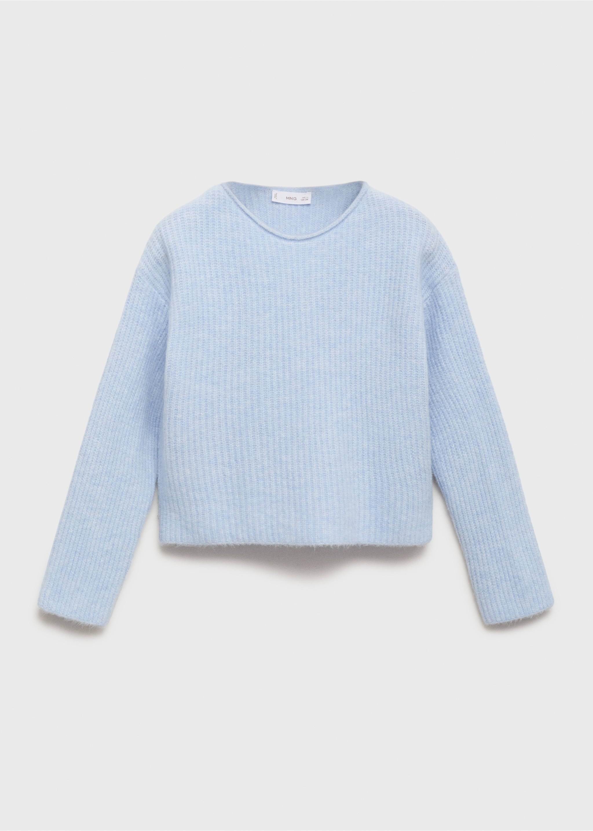 Pull-over maille côtelée - Article sans modèle, Bleu ciel. Ref: 17074416-00.