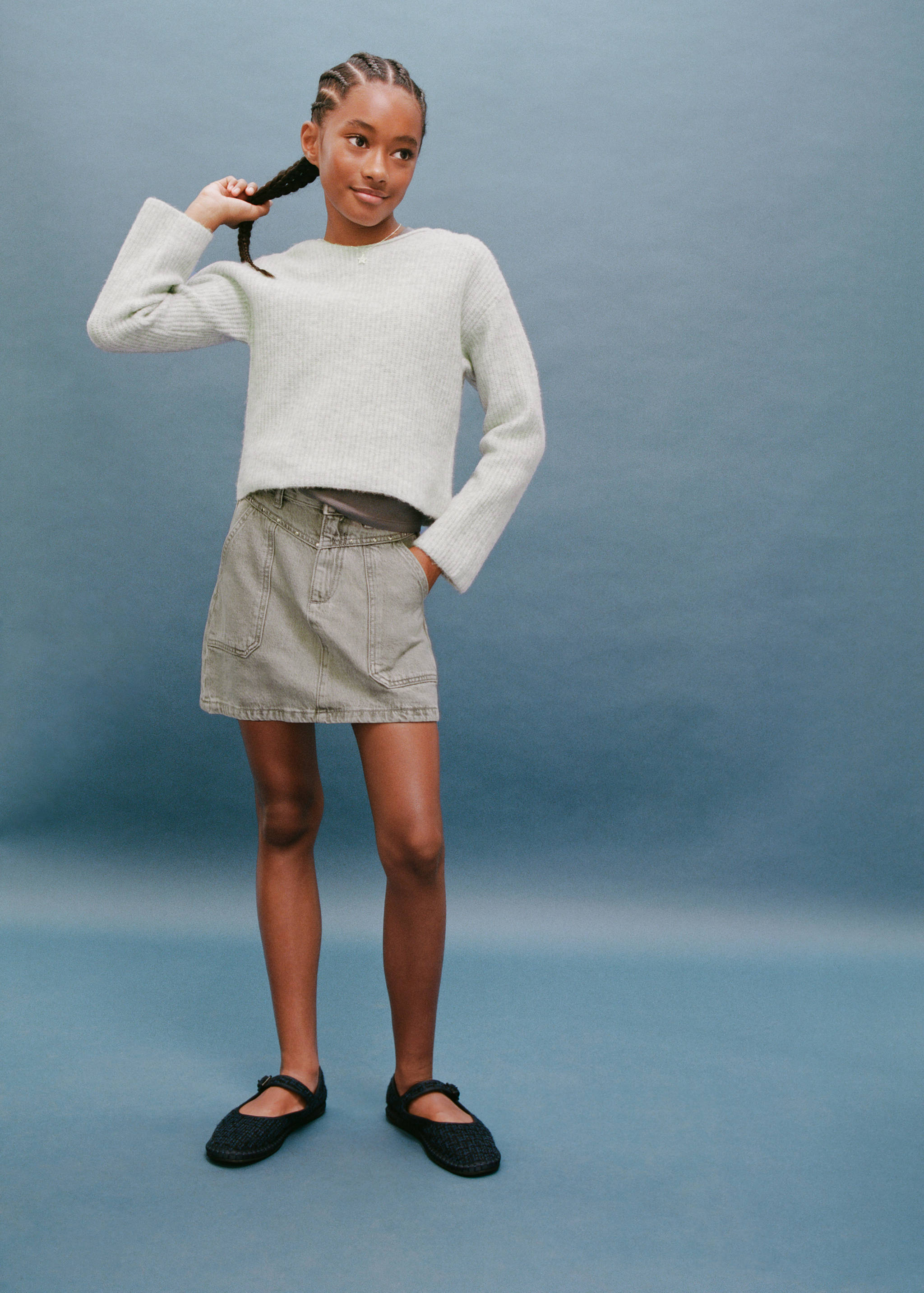 Knitted ribbed sweater - Details of the article 3