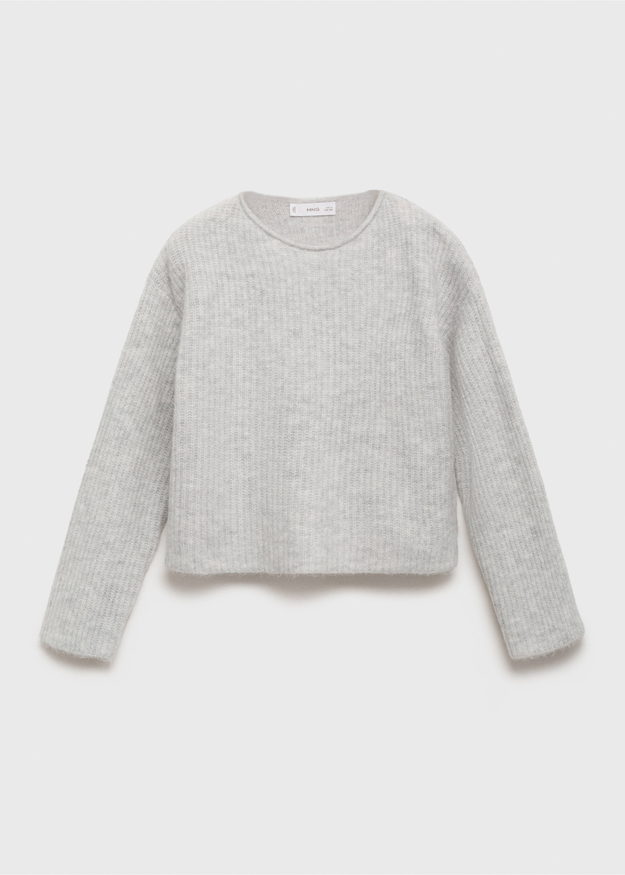 Pull-over maille côtelée - Article sans modèle, Gris chiné clair. Ref: 17074416-00.