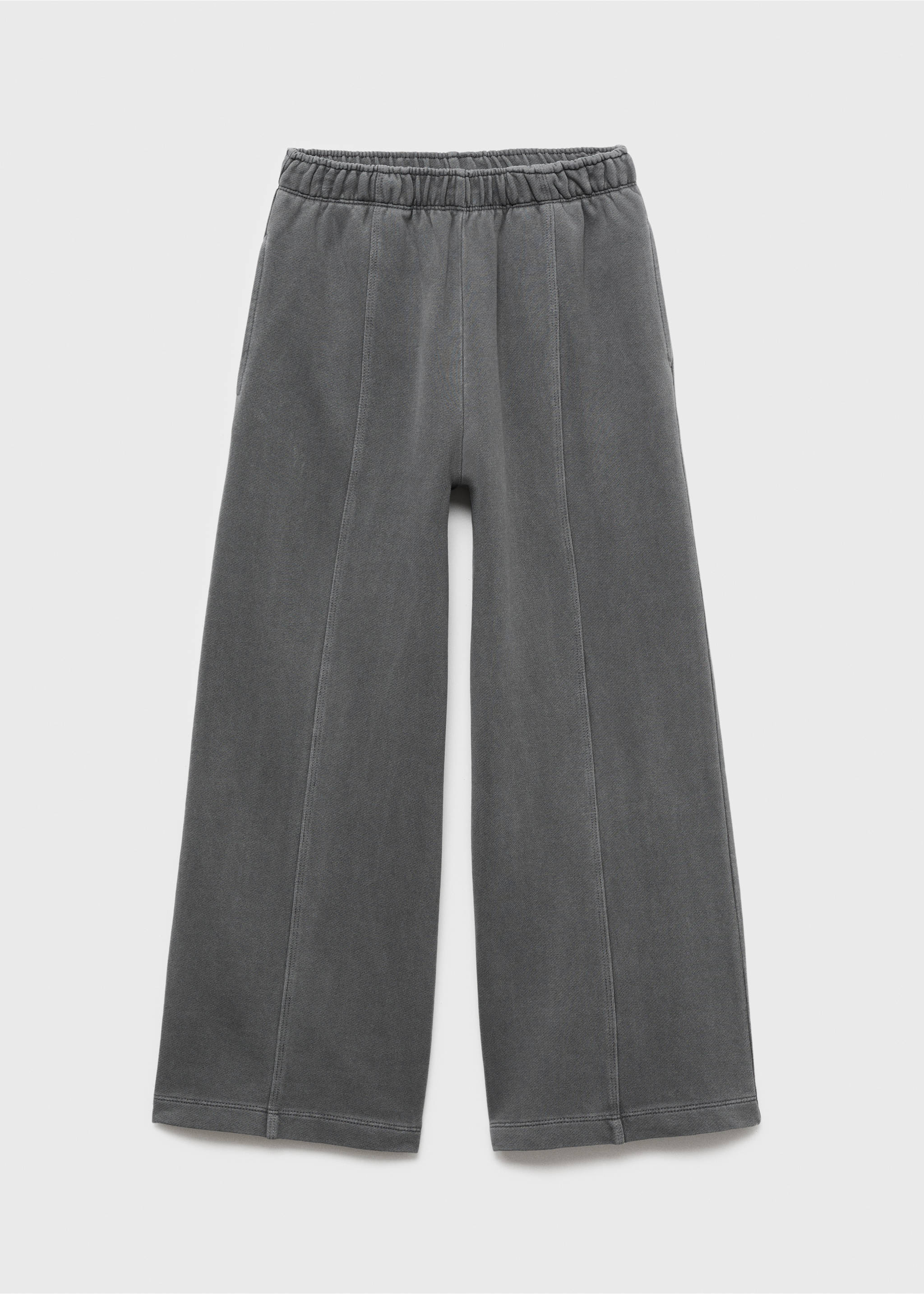 Wide leg joggers with seam detail - Article without model, Charcoal. Ref: 17074420-00.