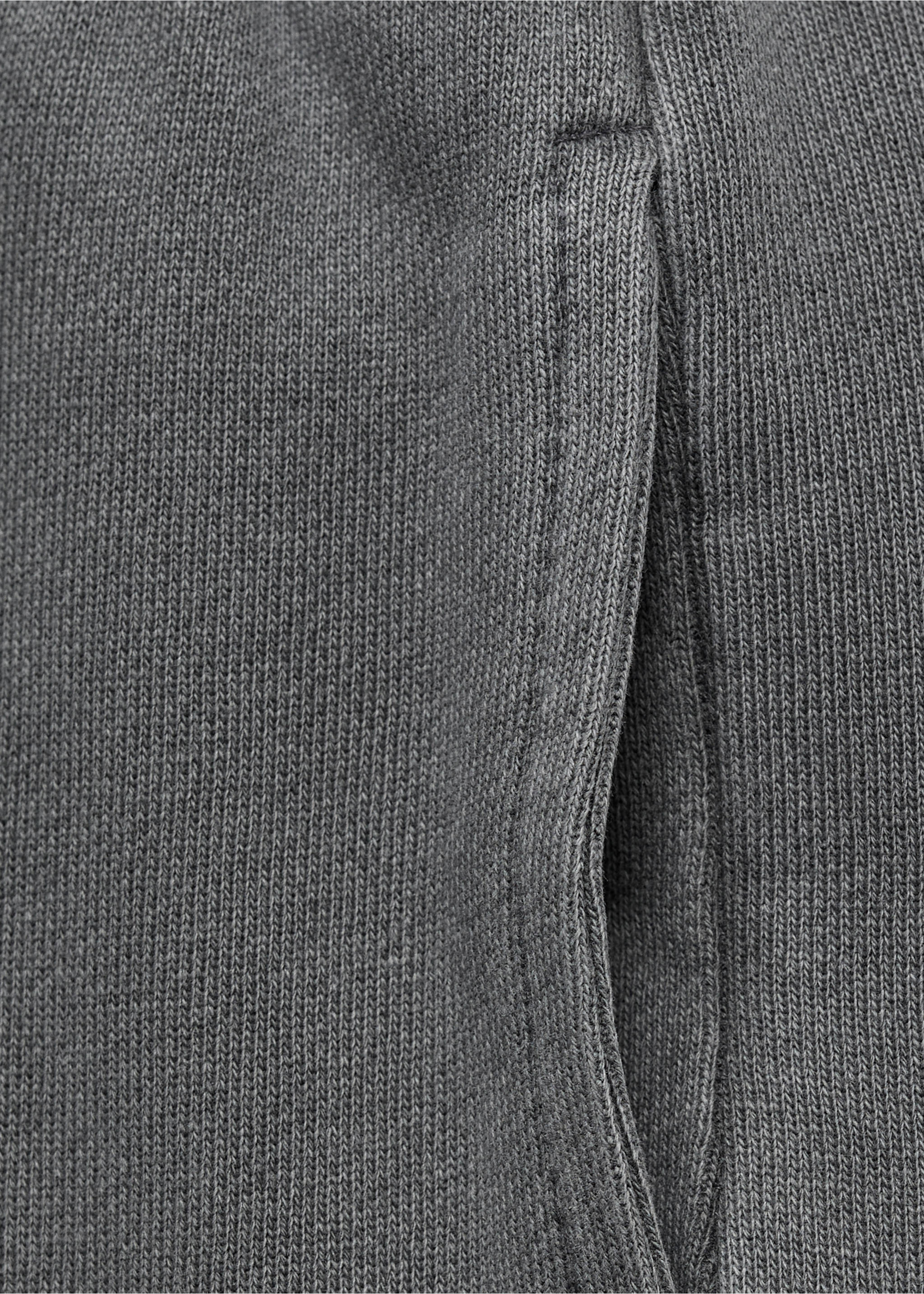 Wide leg joggers with seam detail - Details of the article 8, Charcoal. Ref: 17074420-00.