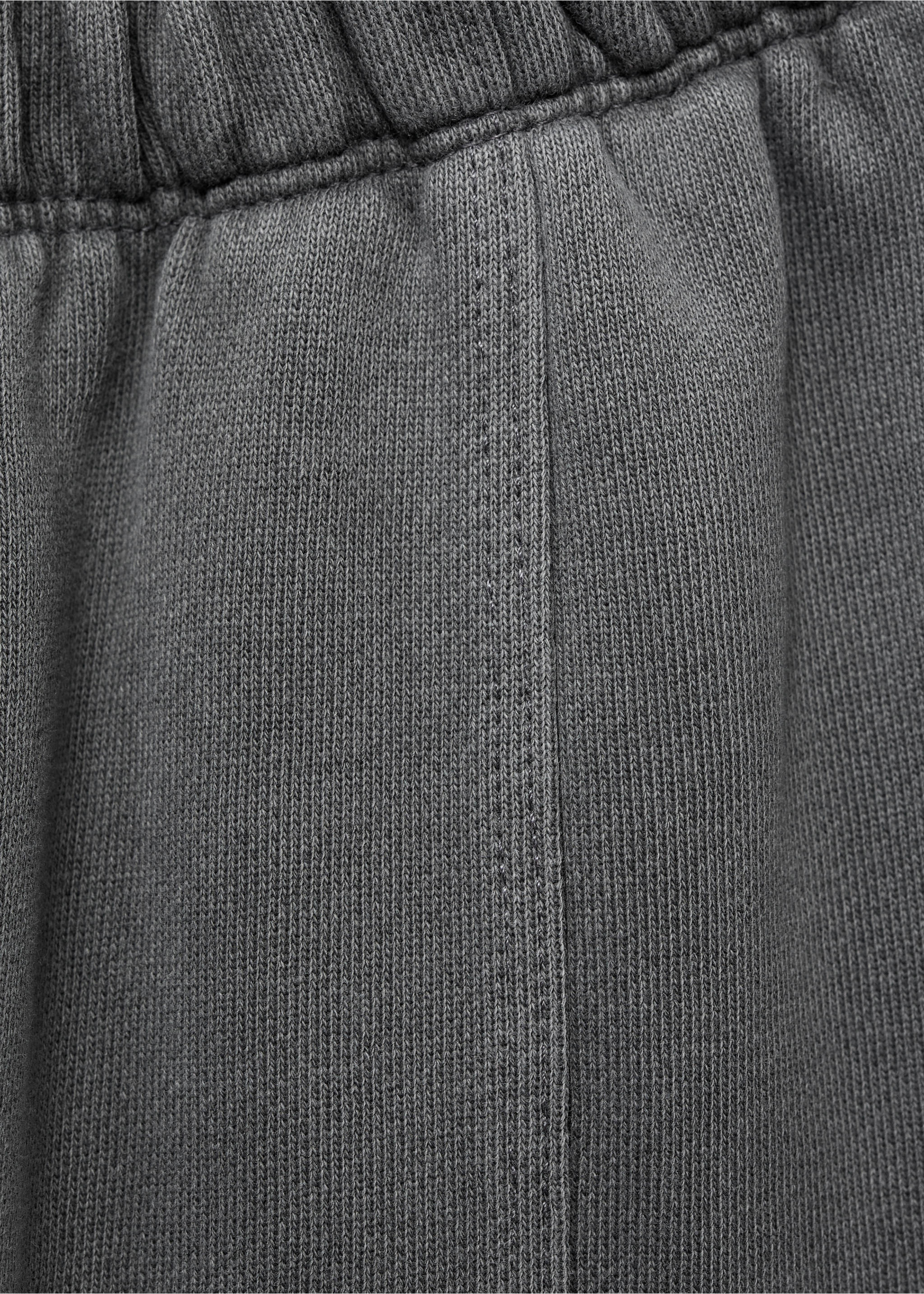 Wide leg joggers with seam detail - Details of the article 0, Charcoal. Ref: 17074420-00.