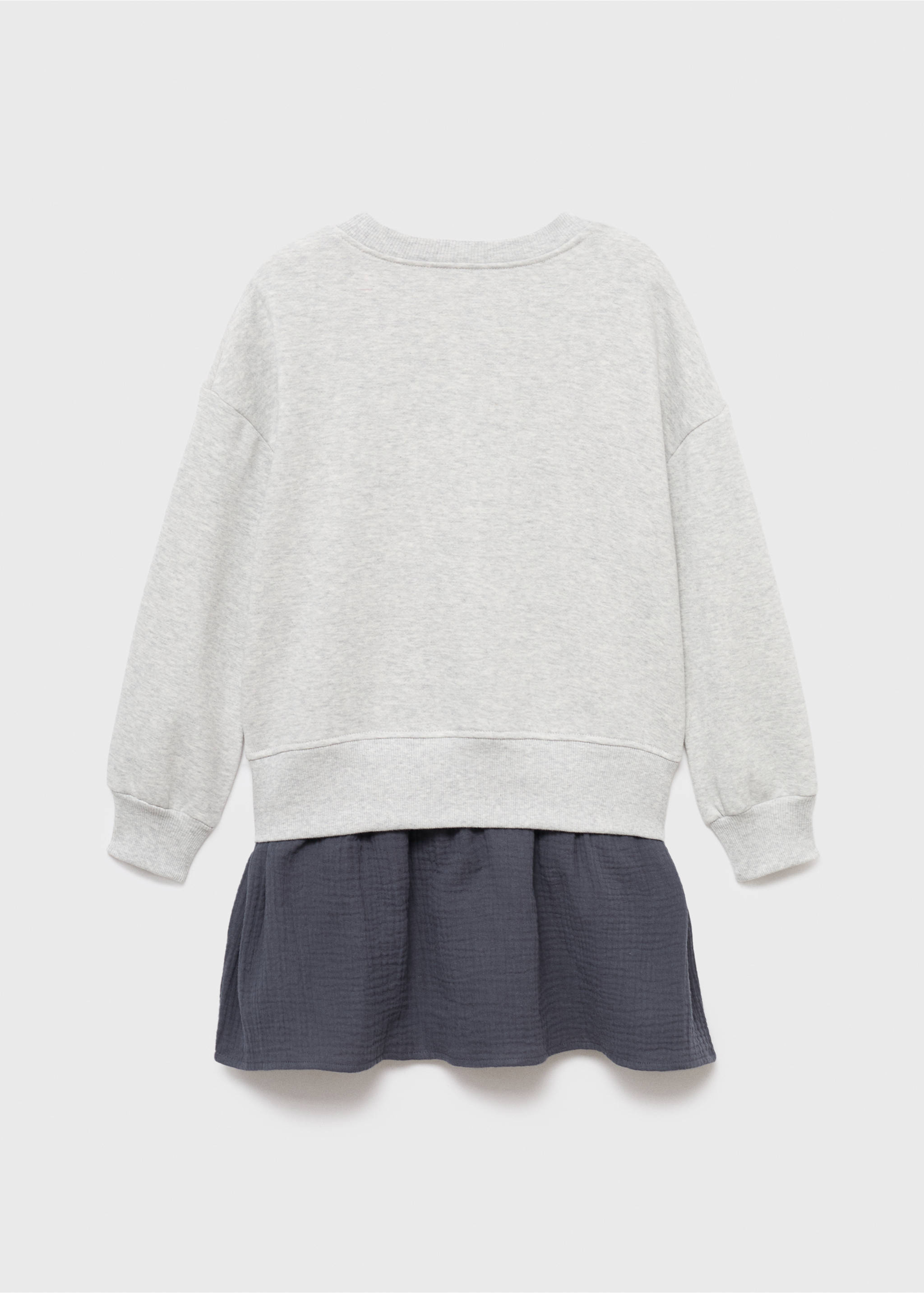 Combined sweatshirt dress - Reverse of the article, Light Heather Grey. Ref: 17074422-00.
