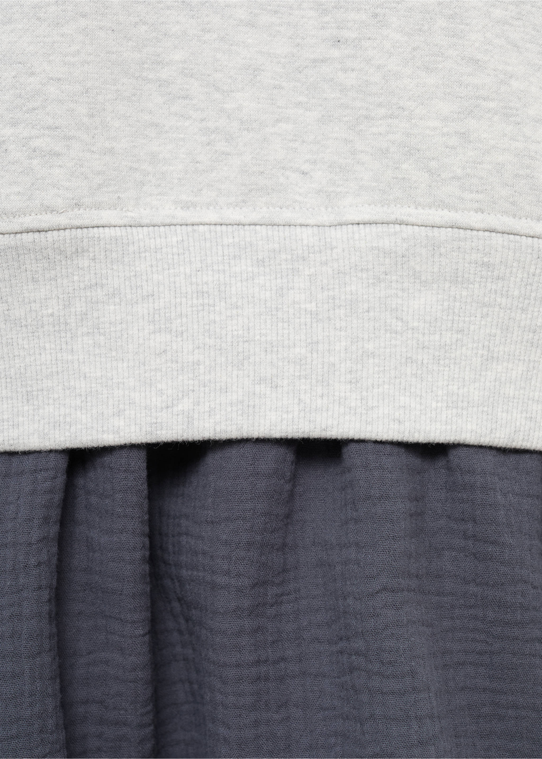 Combined sweatshirt dress - Details of the article 0, Light Heather Grey. Ref: 17074422-00.