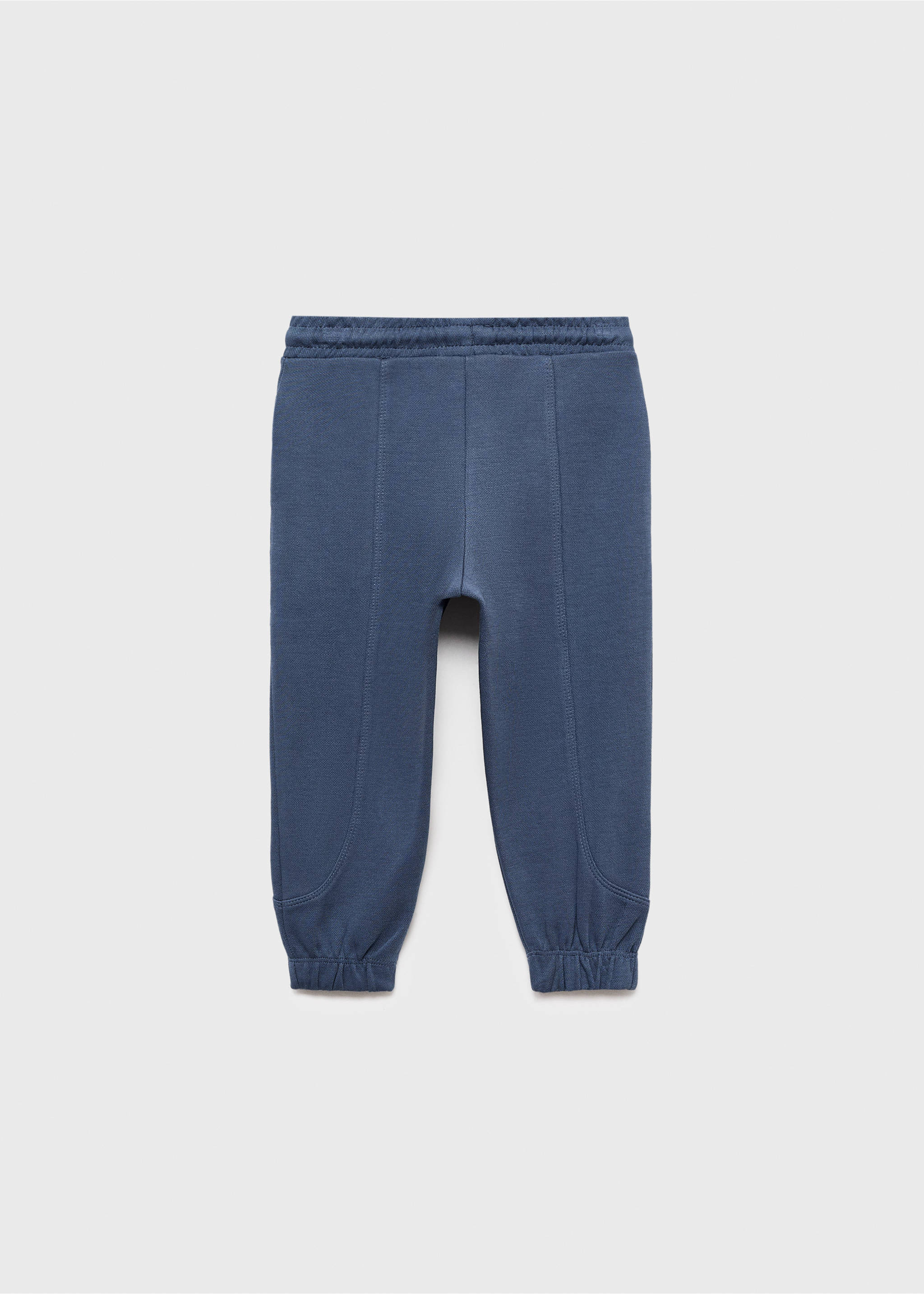 Joggers i bomull med resår i midjan - Artikelns baksida, Nattblå. Ref: 17074427-00.