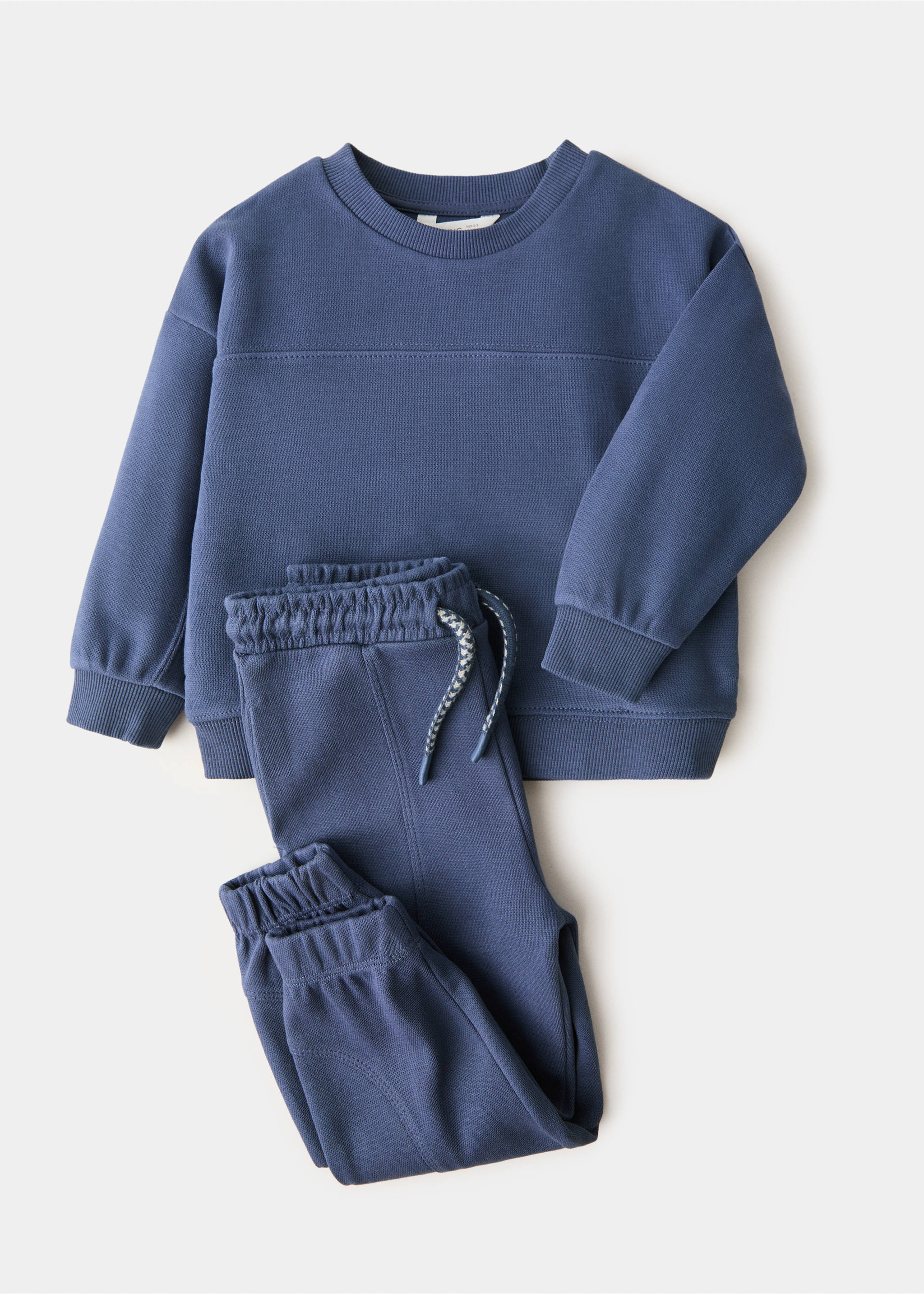 Joggers i bomull med resår i midjan - Detaljer om artikeln 0, Nattblå. Ref: 17074427-00.
