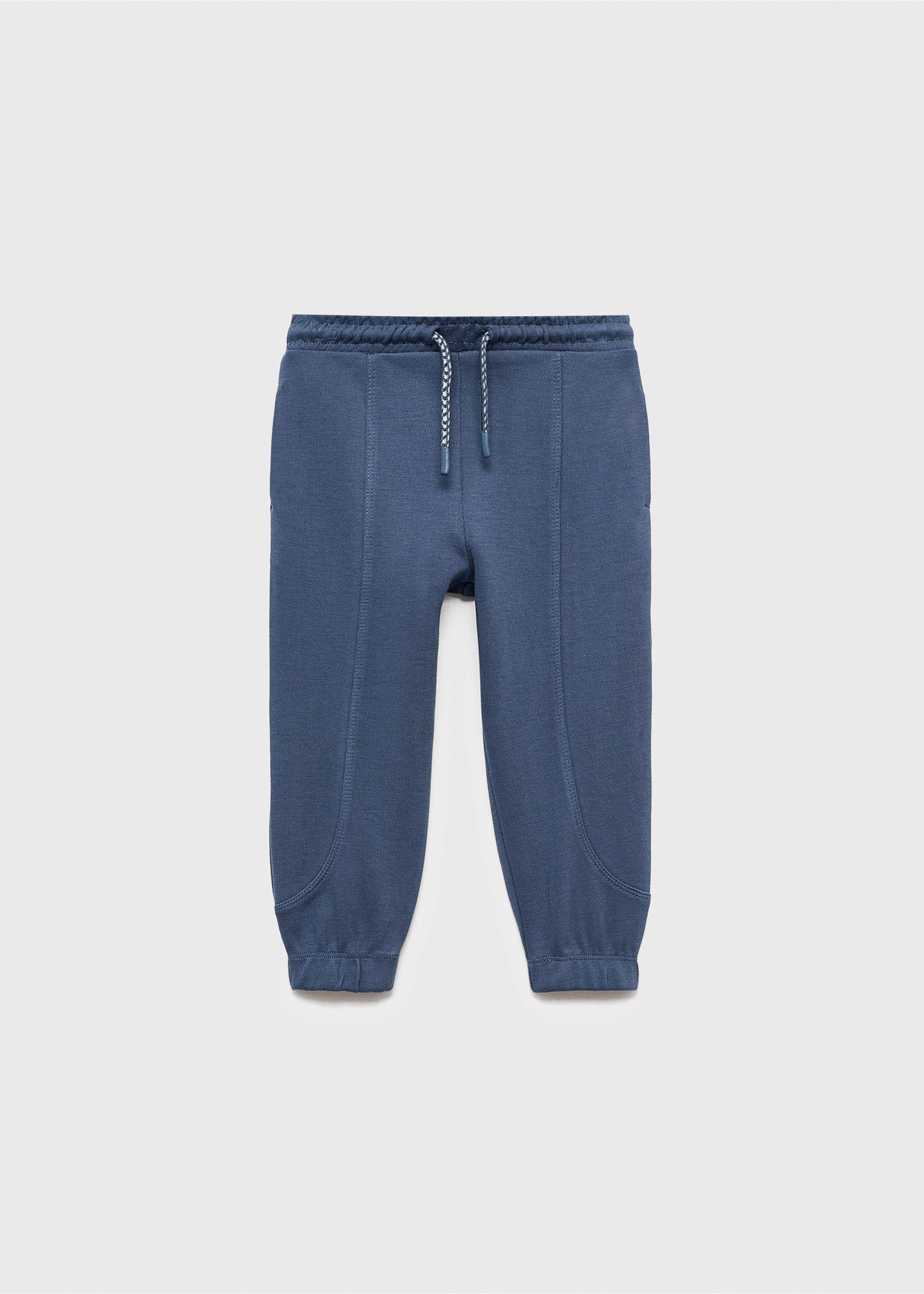 Joggers i bomull med resår i midjan - Artikel utan modell, Nattblå. Ref: 17074427-00.