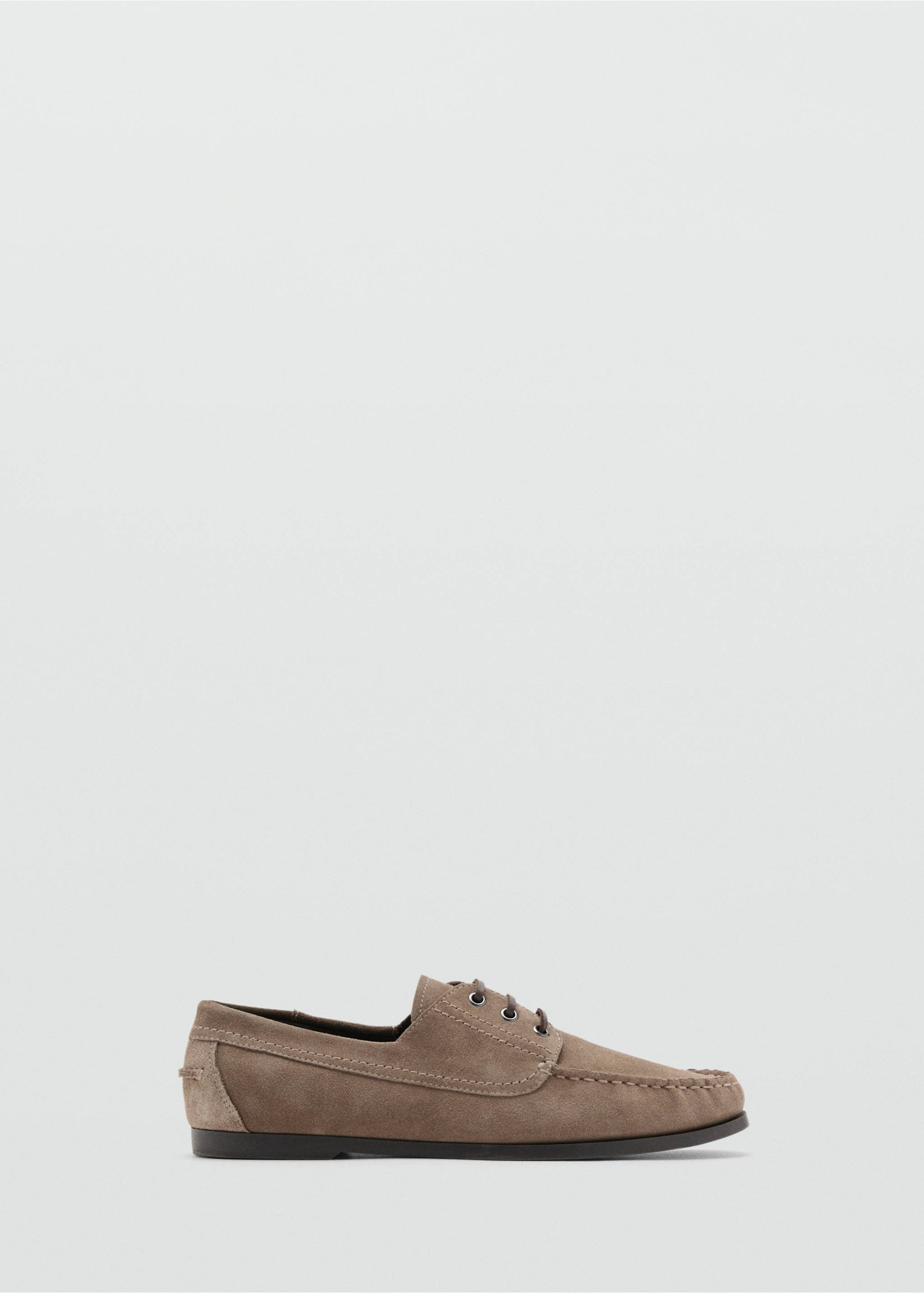 Suede nautical shoes - Article without model, Light/Pastel Brown. Ref: 17074430-00.