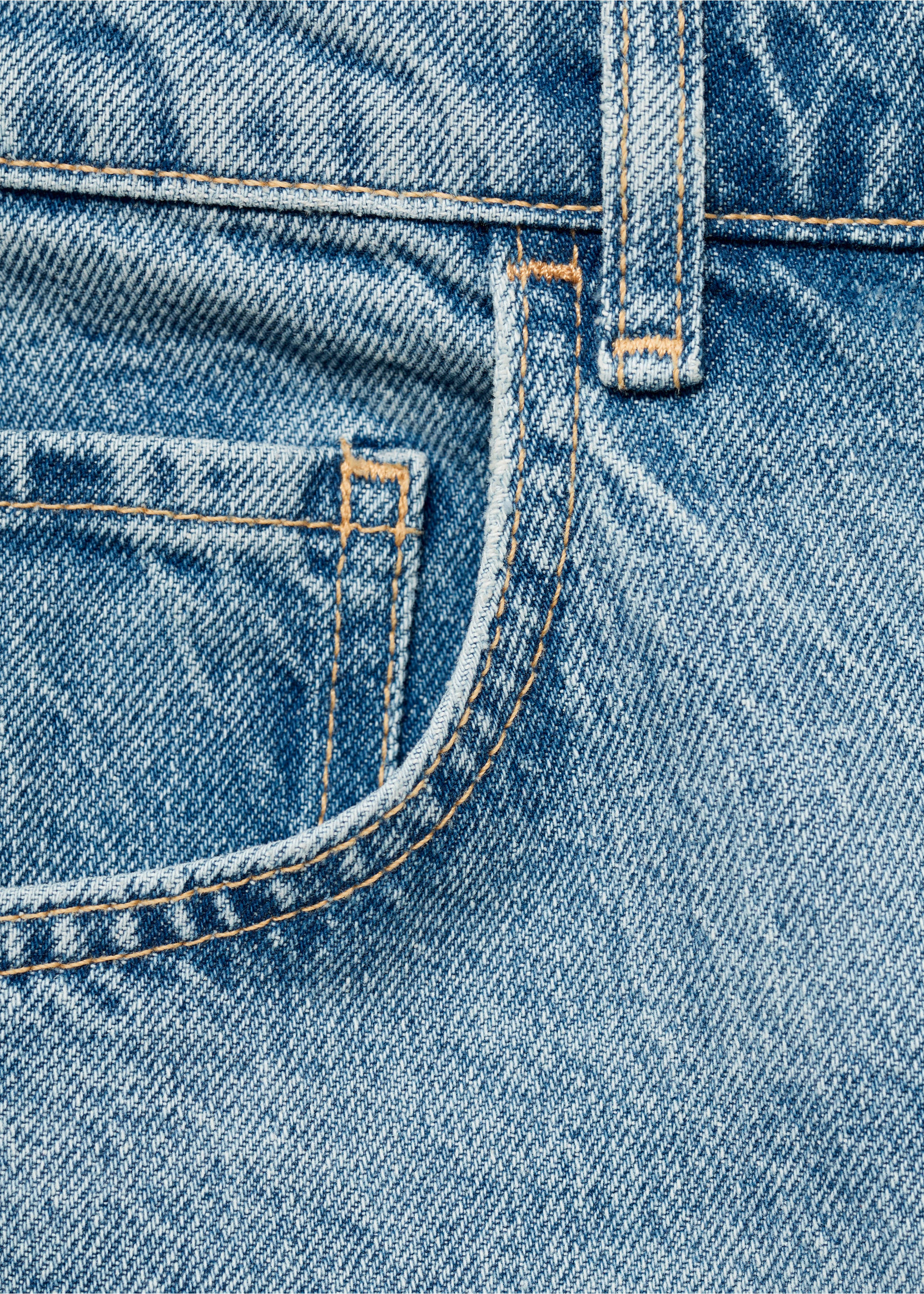 Mid-rise barrel jeans - Detail van het artikel 0, Middenblauw. Ref: 17074445-00.