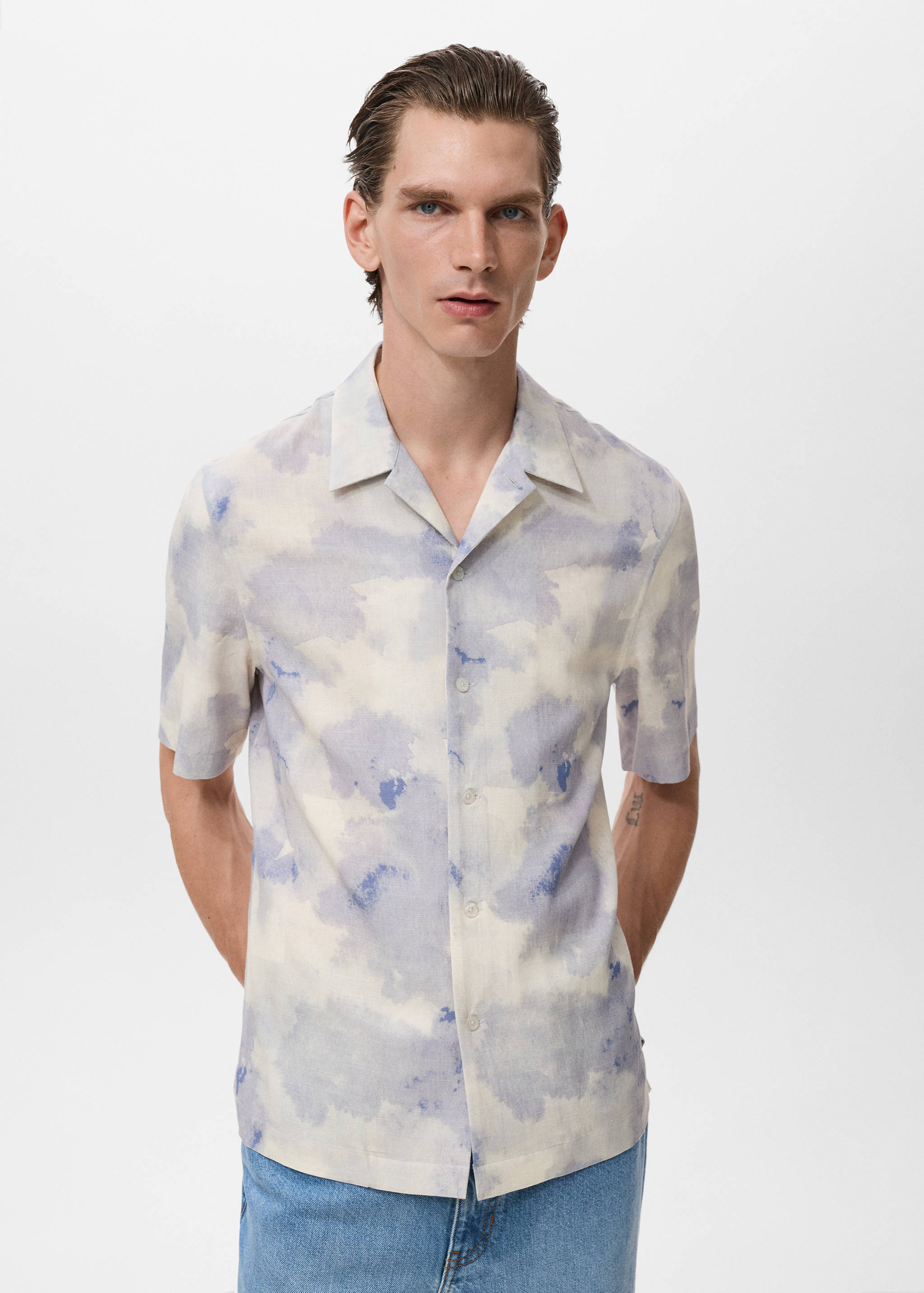 Printed bowling shirt - Medium plane