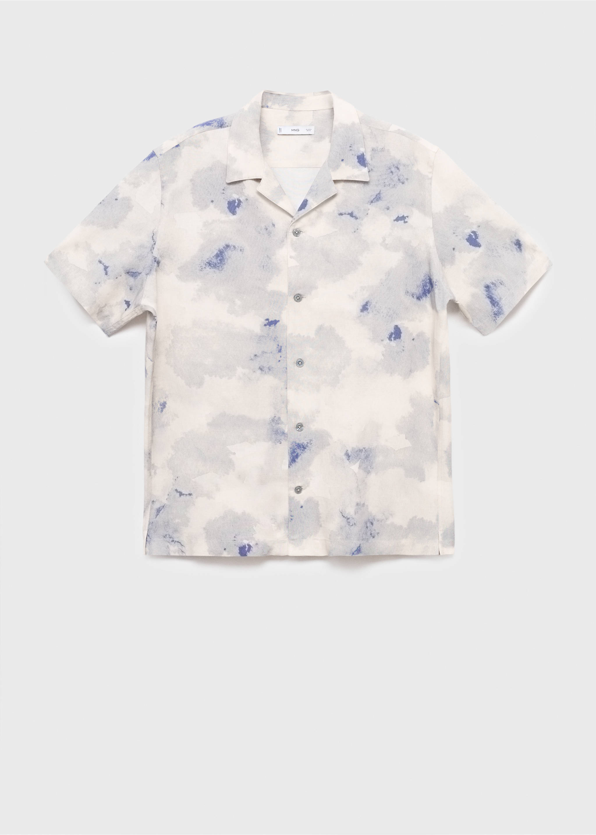 Printed bowling shirt - Article without model, Light/Pastel Grey. Ref: 17074447-00.