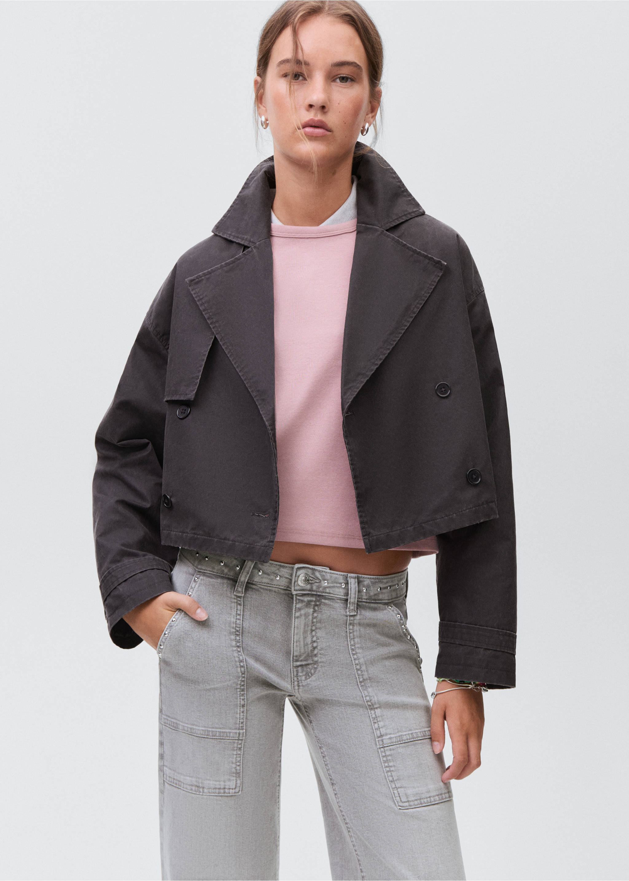Culotte traperice sa zakovicama - Detalji artikla 1, Denim siva. Ref: 17074777-00.