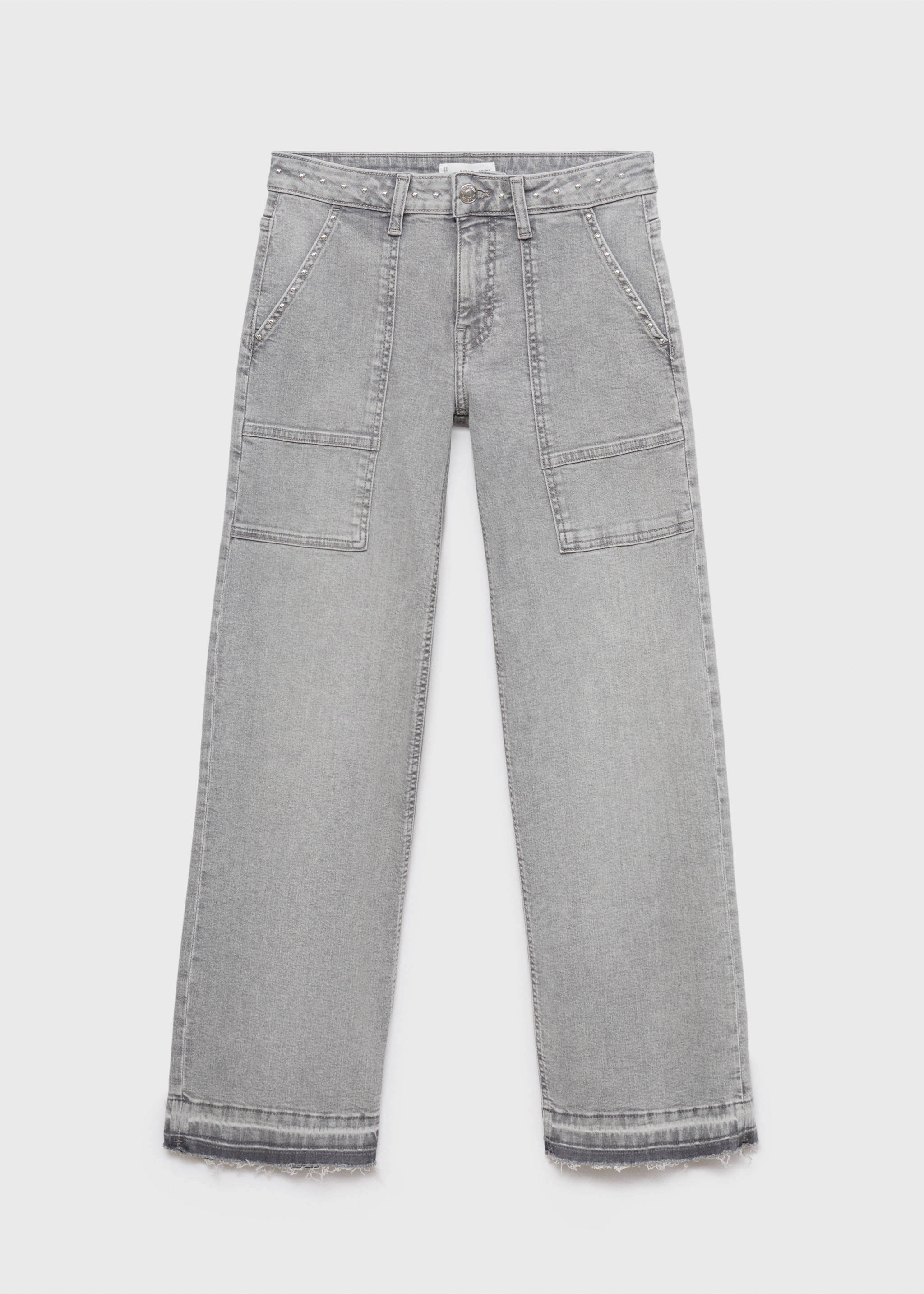 Culotte traperice sa zakovicama - Artikl bez modela, Denim siva. Ref: 17074777-00.