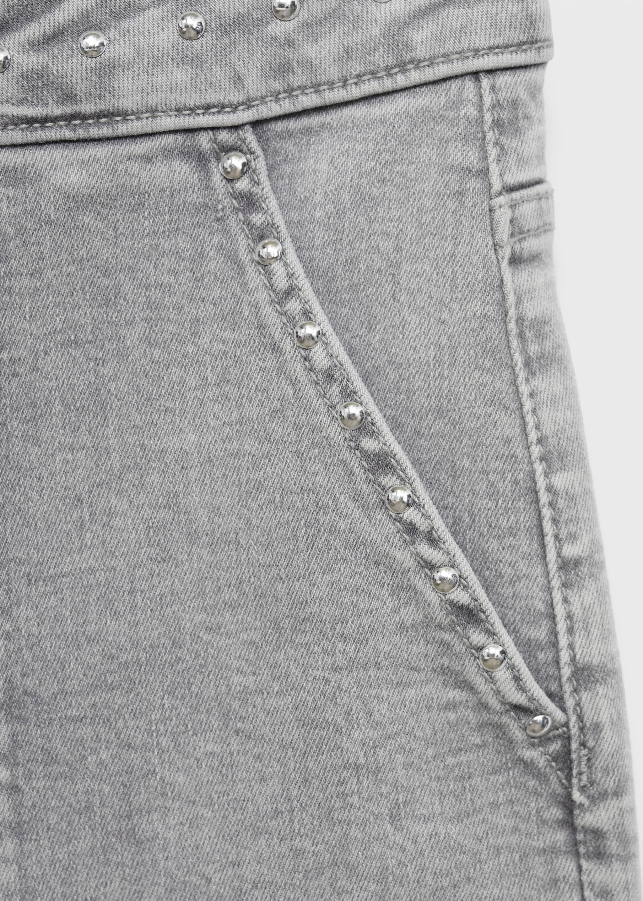 Culotte traperice sa zakovicama - Detalji artikla 0, Denim siva. Ref: 17074777-00.