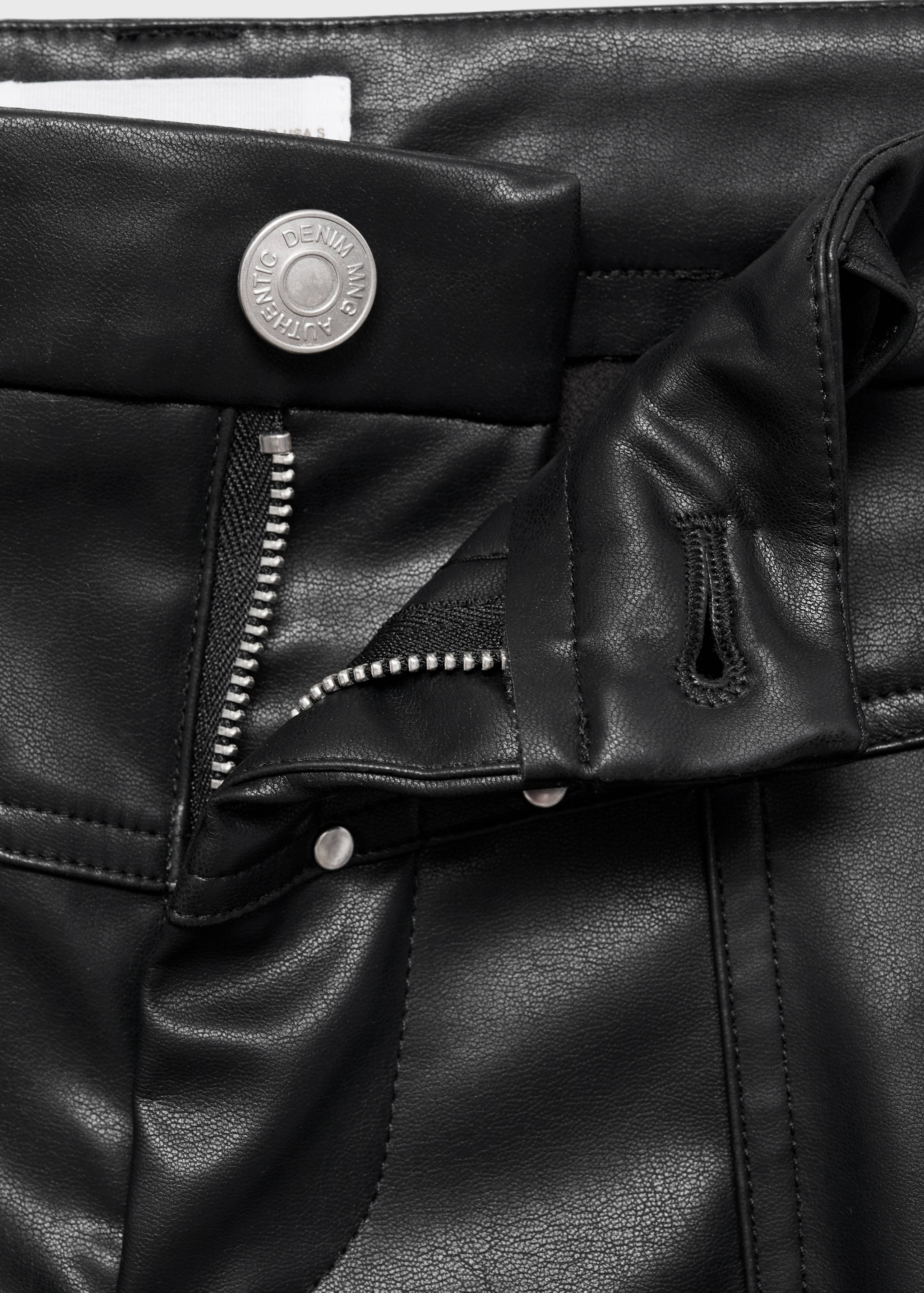 Studded leather-effect trousers - Details of the article 0