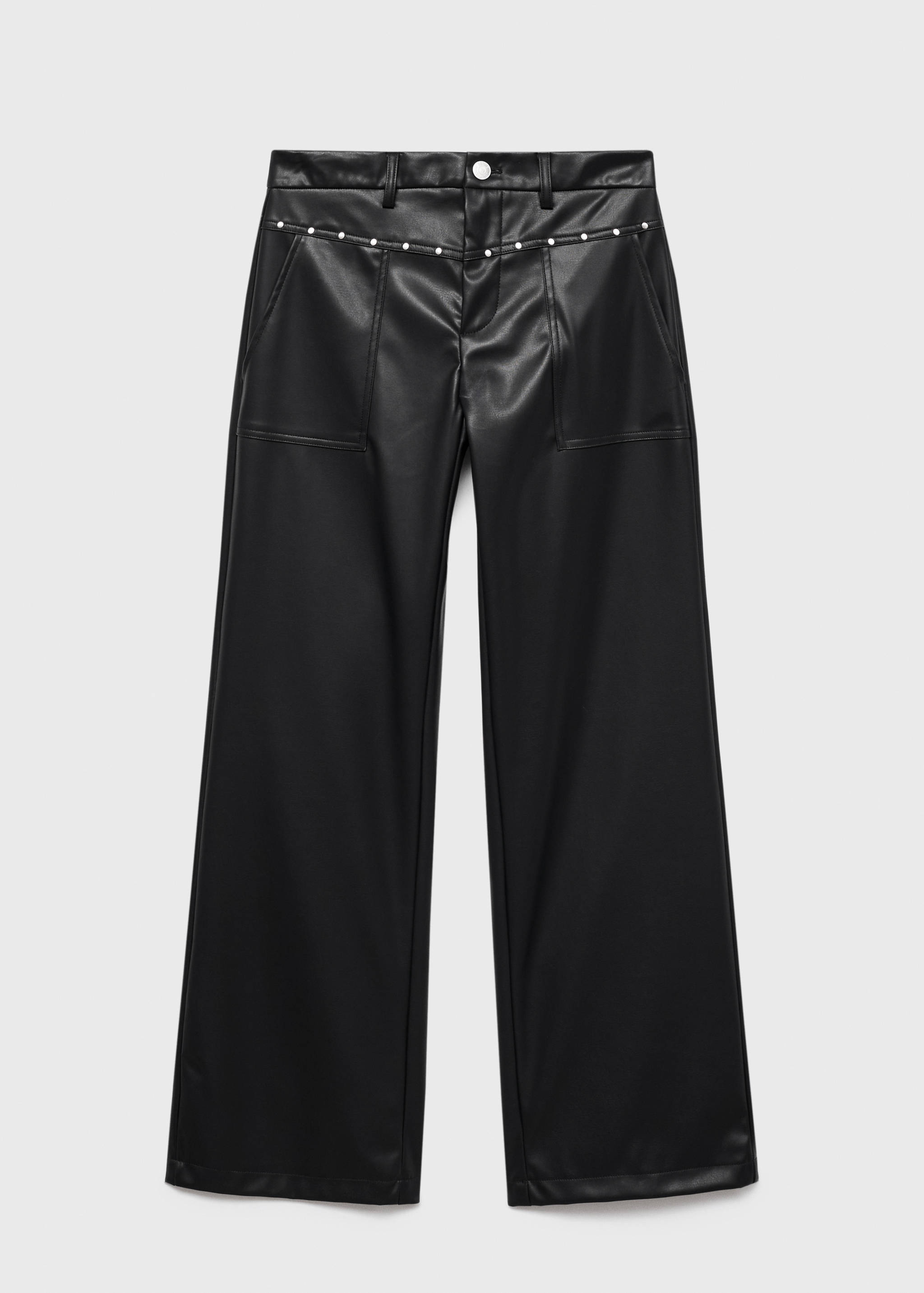 Studded leather-effect trousers - Article without model
