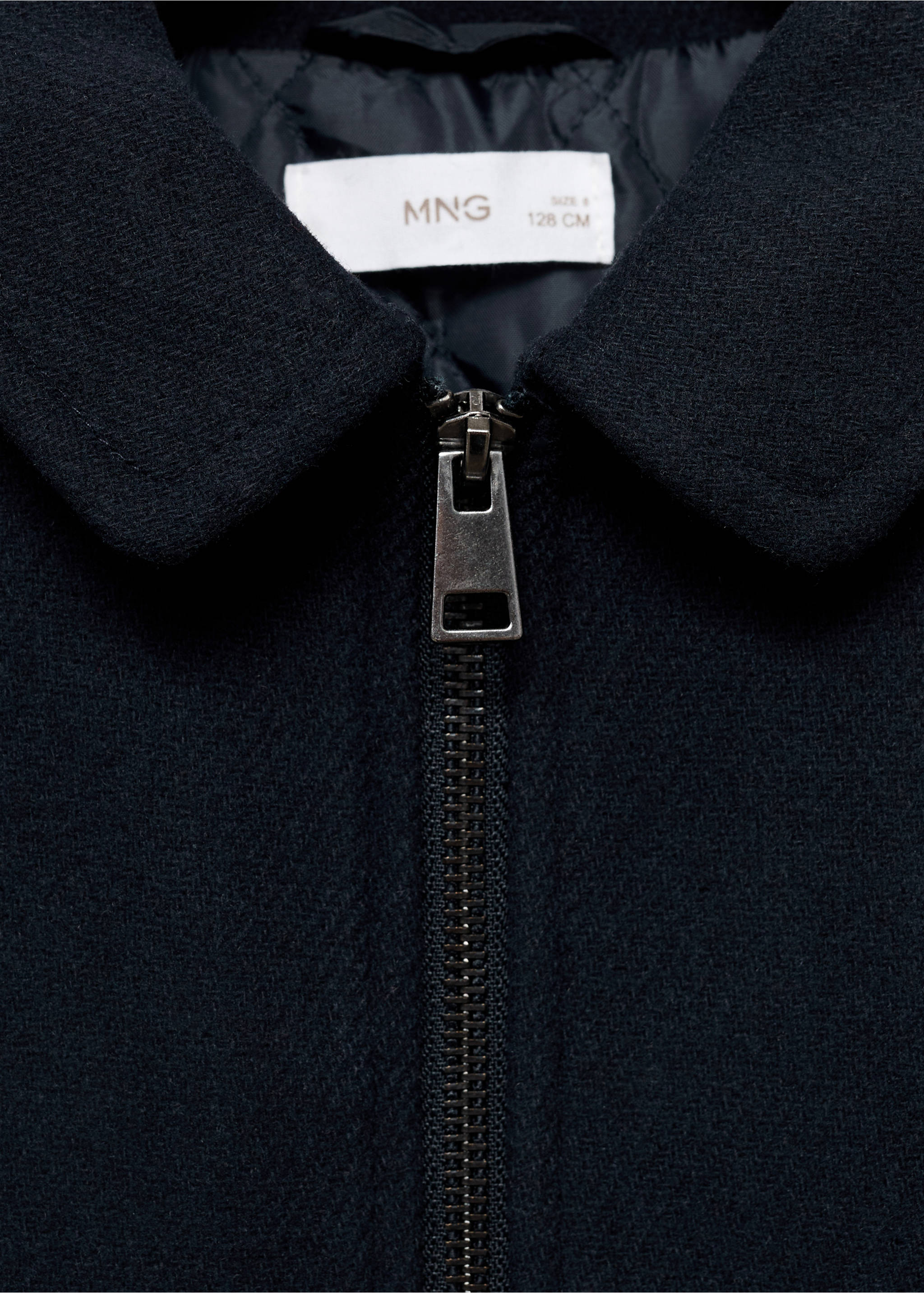 Manteau drap de  laine - Détail de l'article 8, Bleu marine. Ref: 17074779-00.