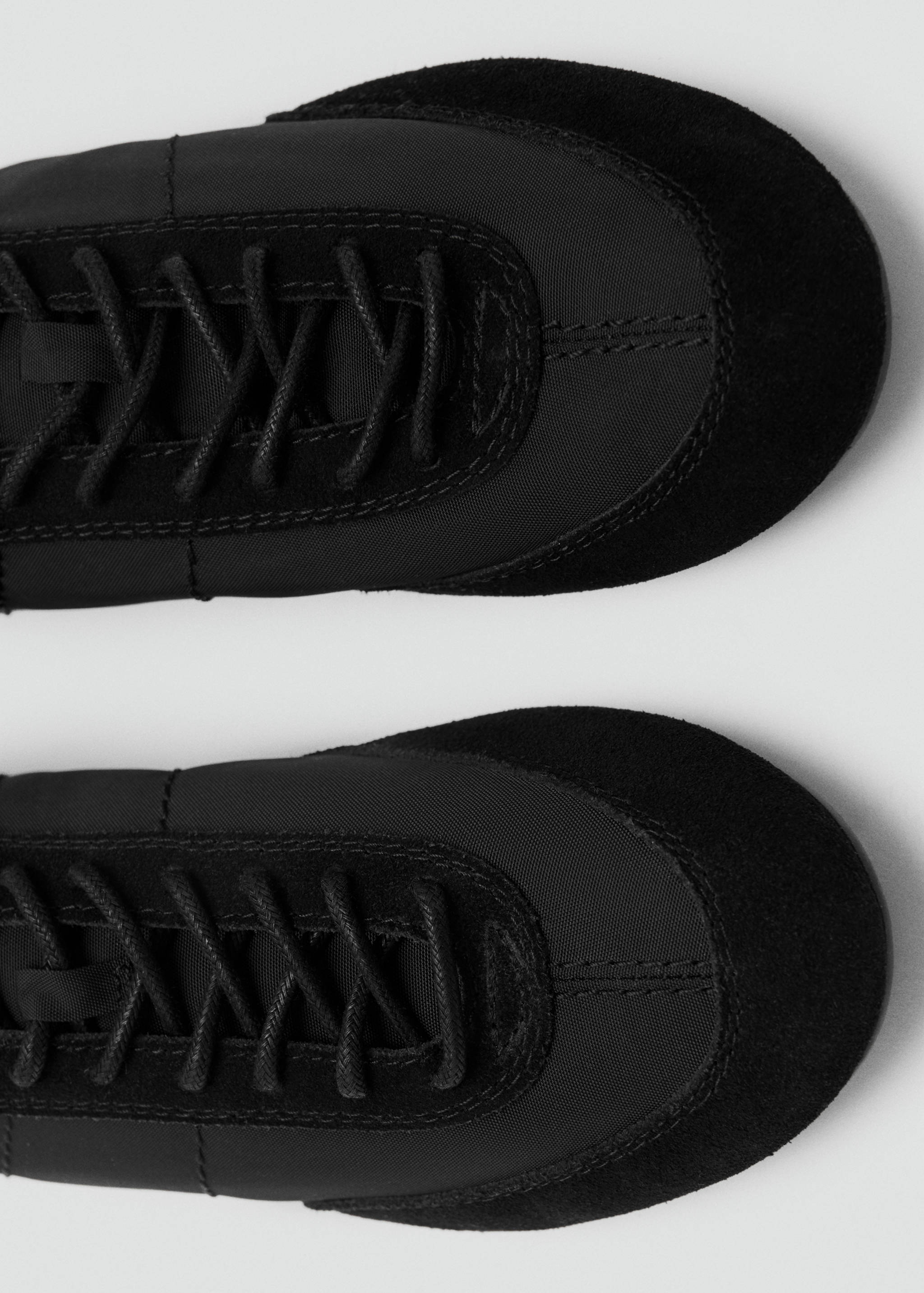 Combined suede leather trainers - Details of the article 2