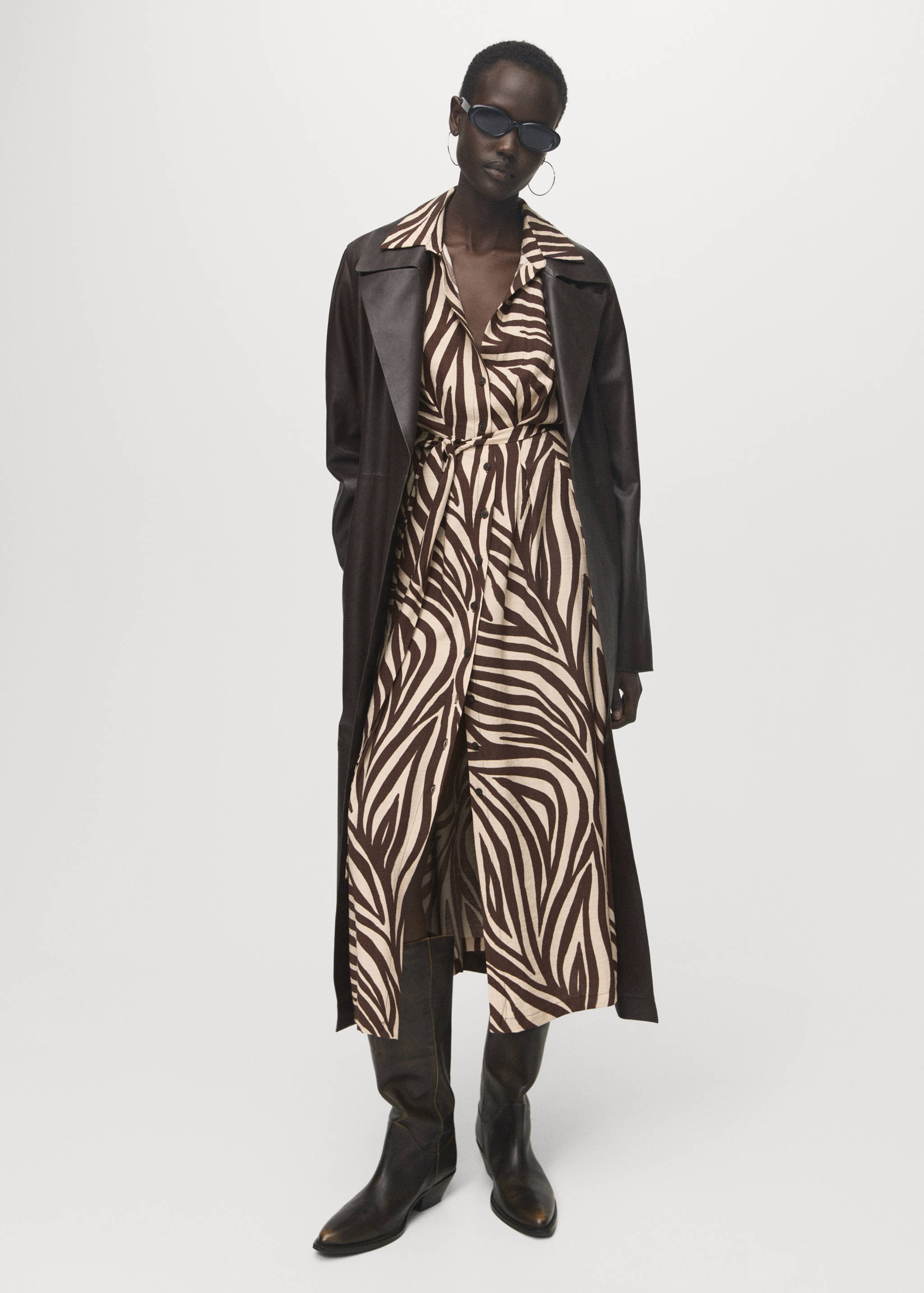 Printed shirt dress - General plane