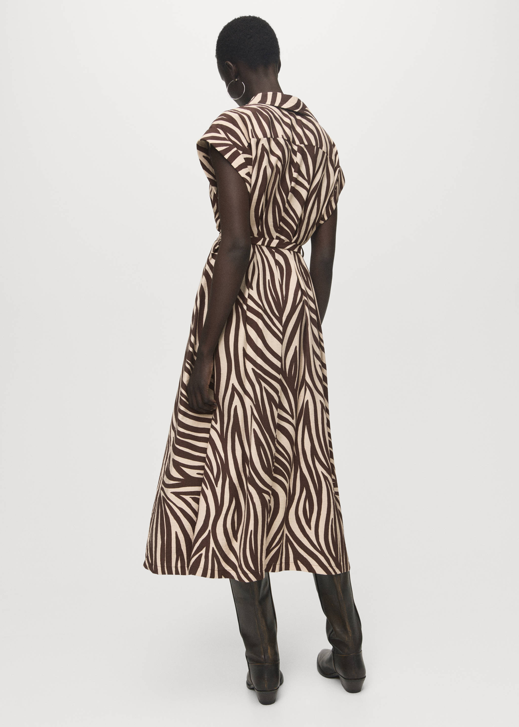 Printed shirt dress - Reverse of the article