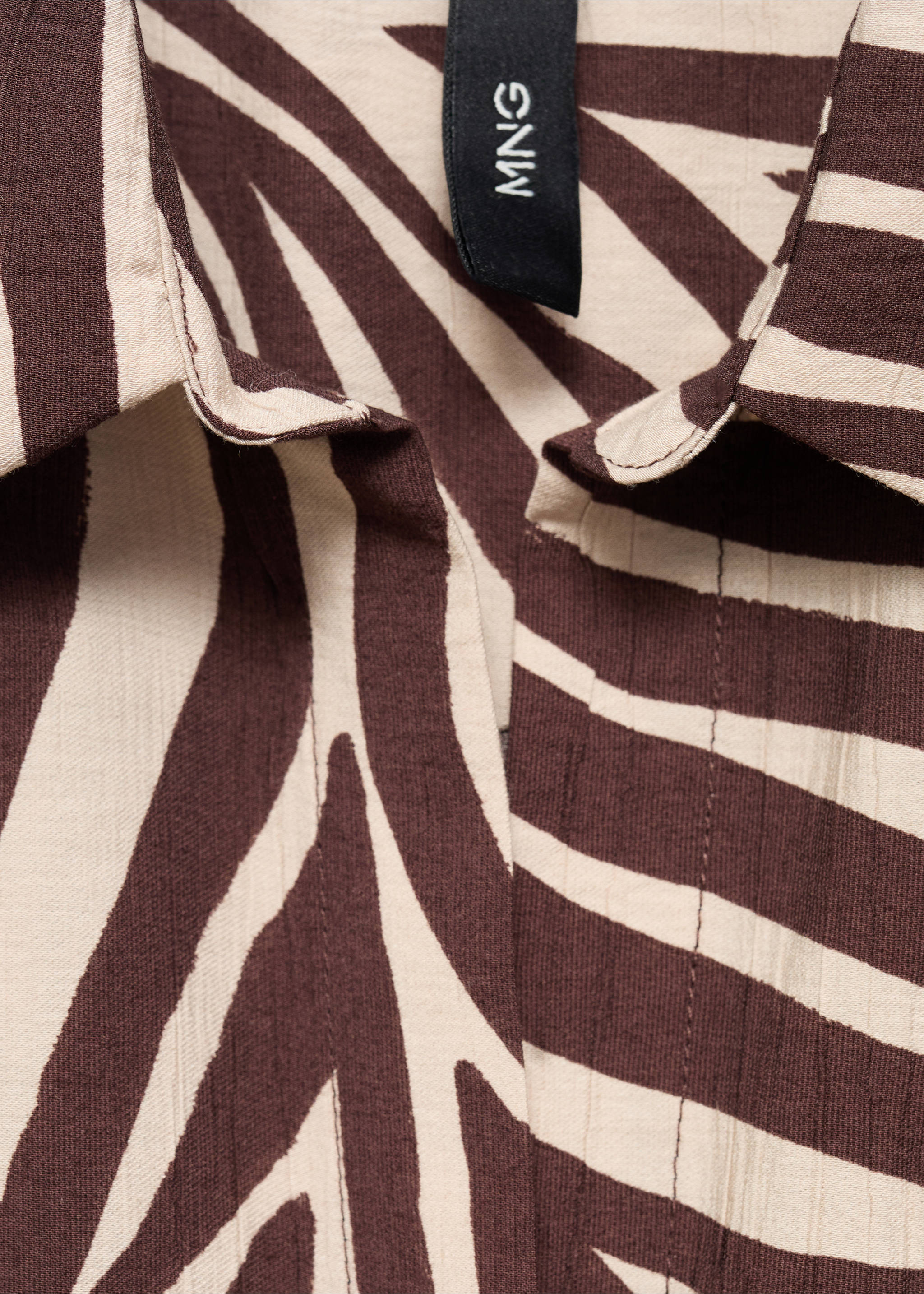 Printed shirt dress - Details of the article 0, Black. Ref: 17074785-00.