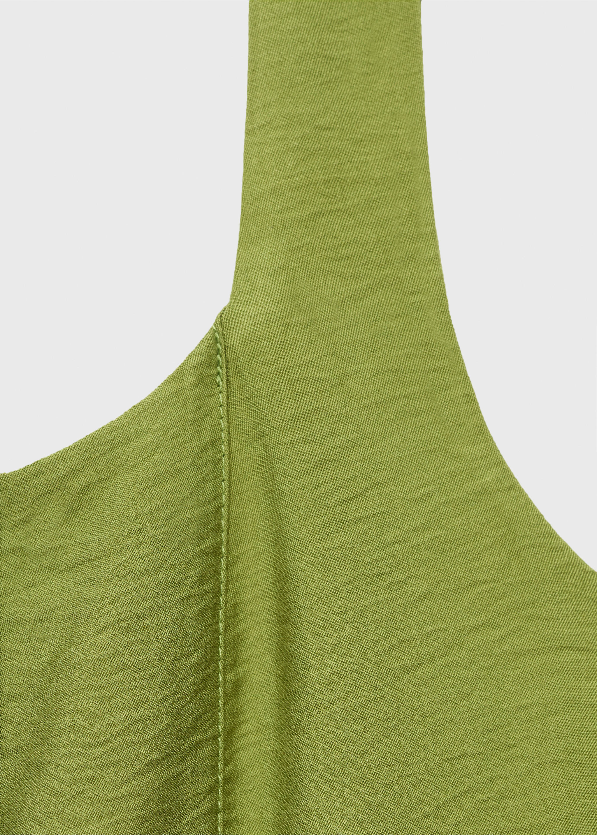 Midi-dress with stitching - Details of the article 0, Green. Ref: 17074788-00.
