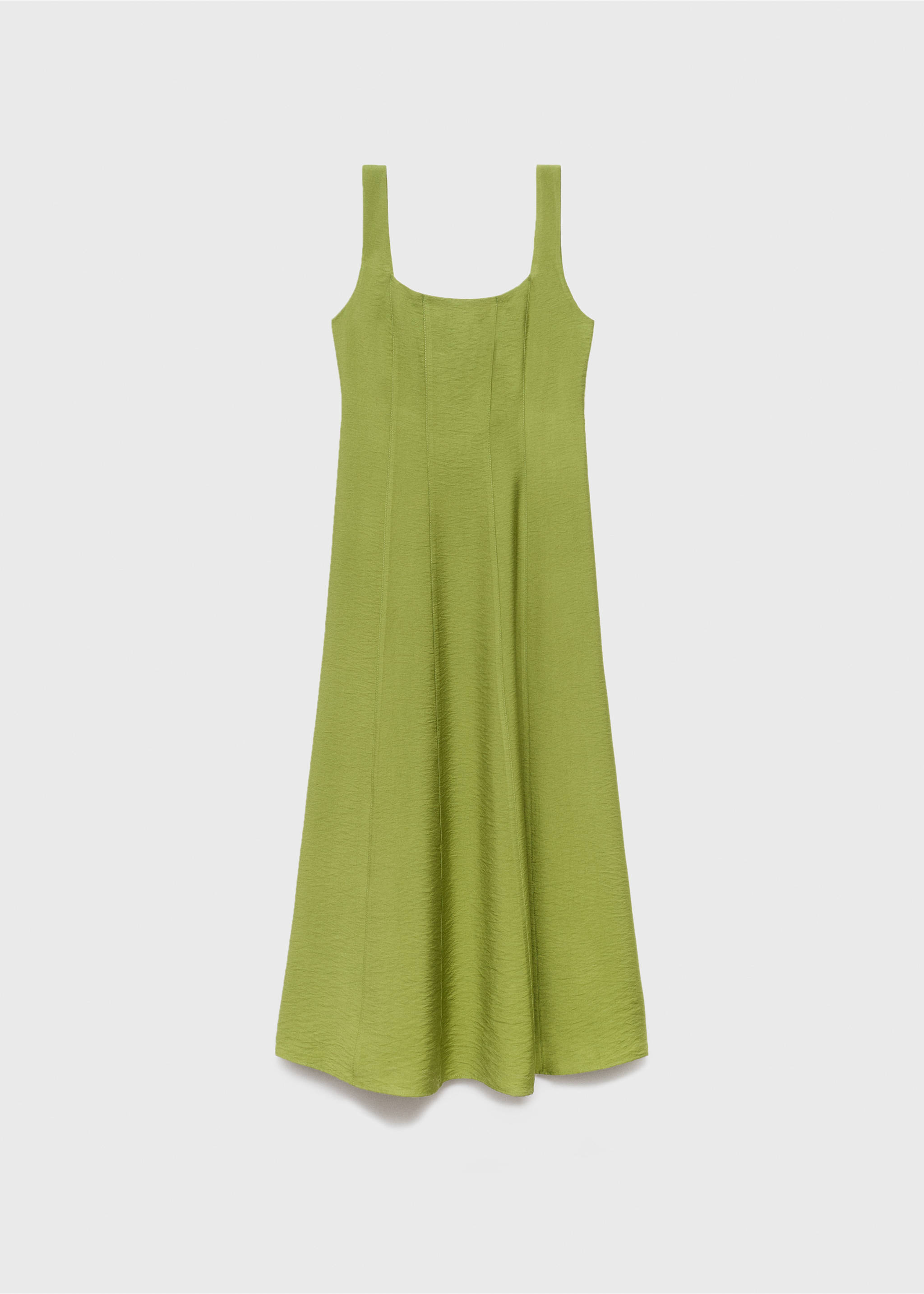 Midi-dress with stitching - Article without model, Green. Ref: 17074788-00.