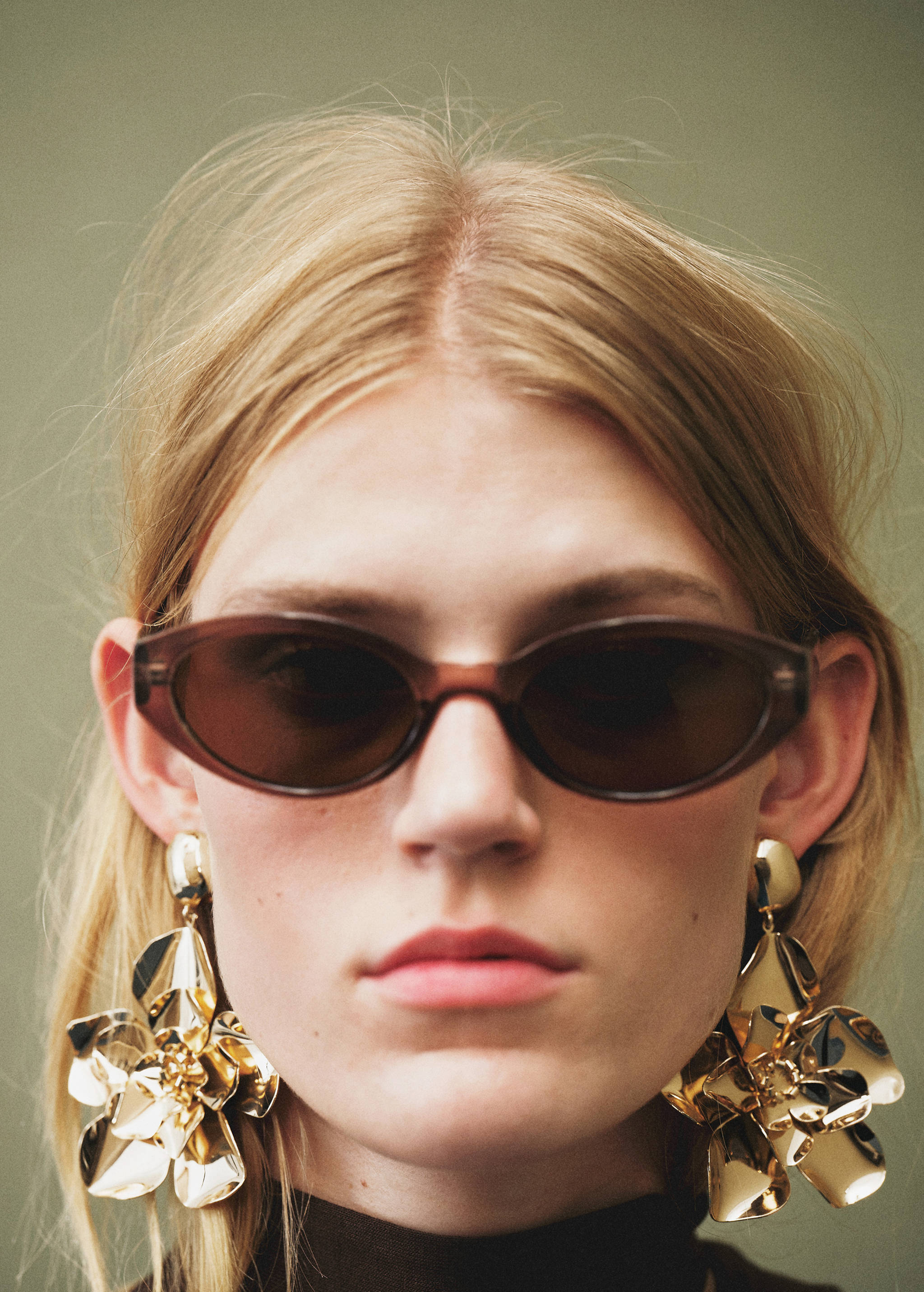 Oorbellen met maxibloem - Overzichtstekening