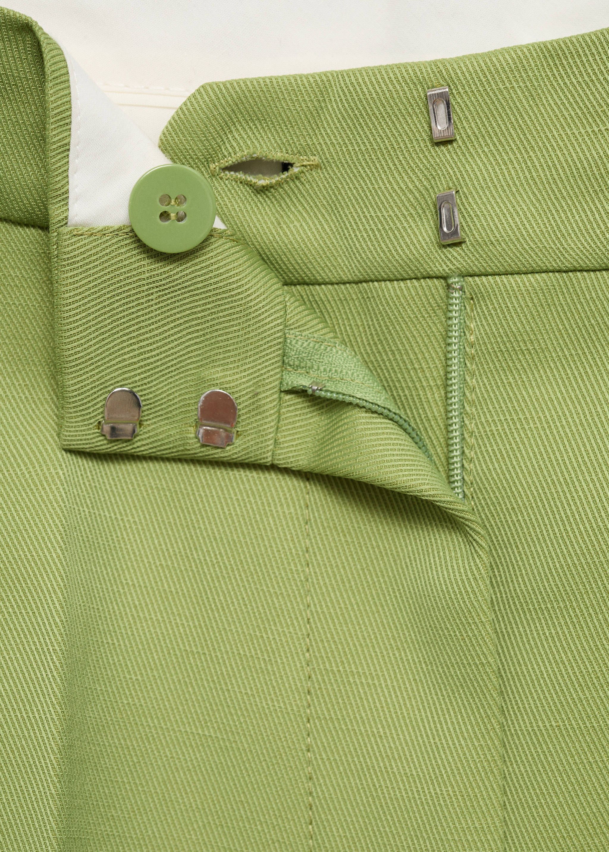 Straight-fit linen-blend suit trousers - Details of the article 8