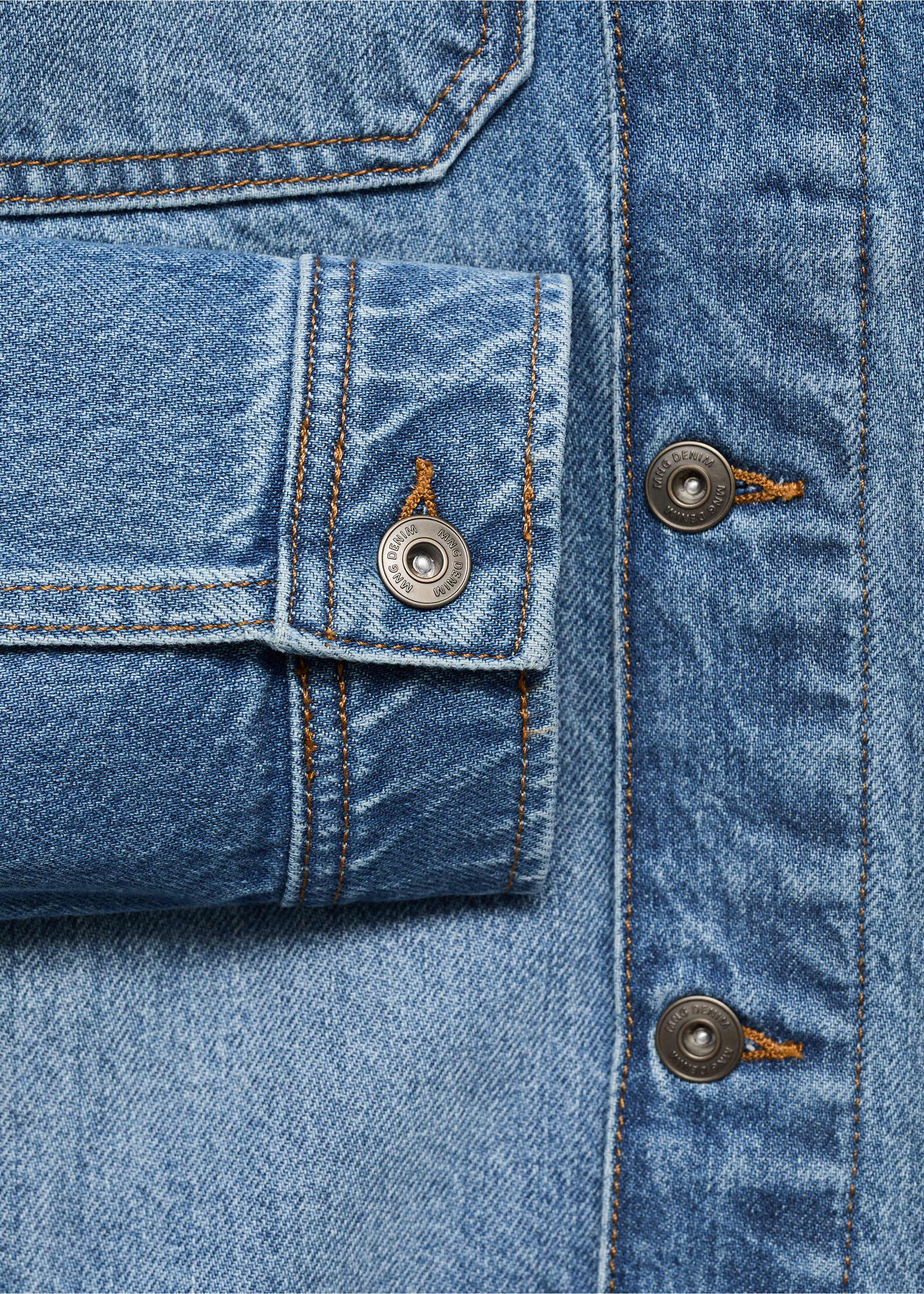 Blouson en jean poches - Détail de l'article 0, Bleu moyen. Ref: 17075142-00.