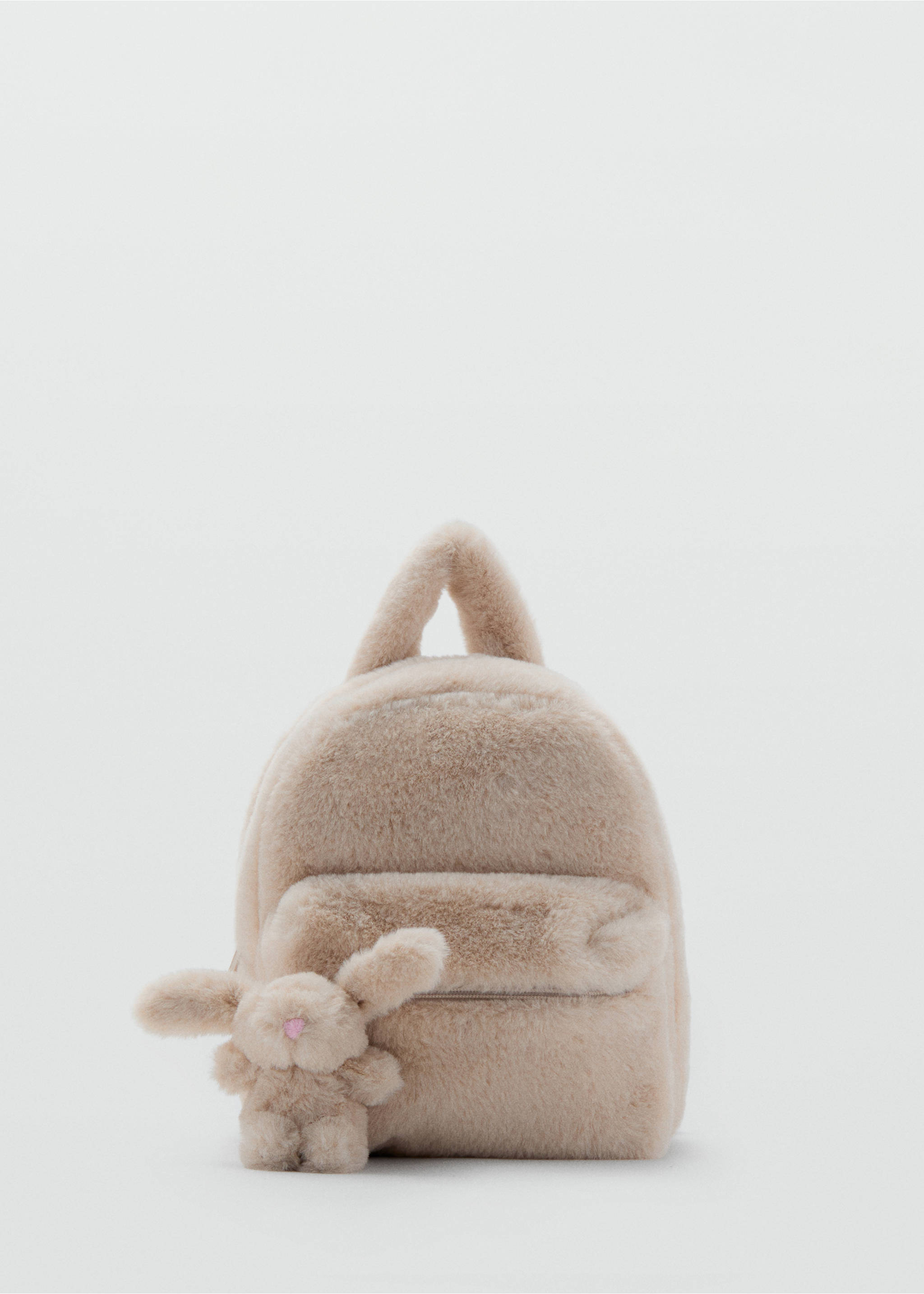 Bunny fur backpack - Article without model, Sand. Ref: 17075143-00.