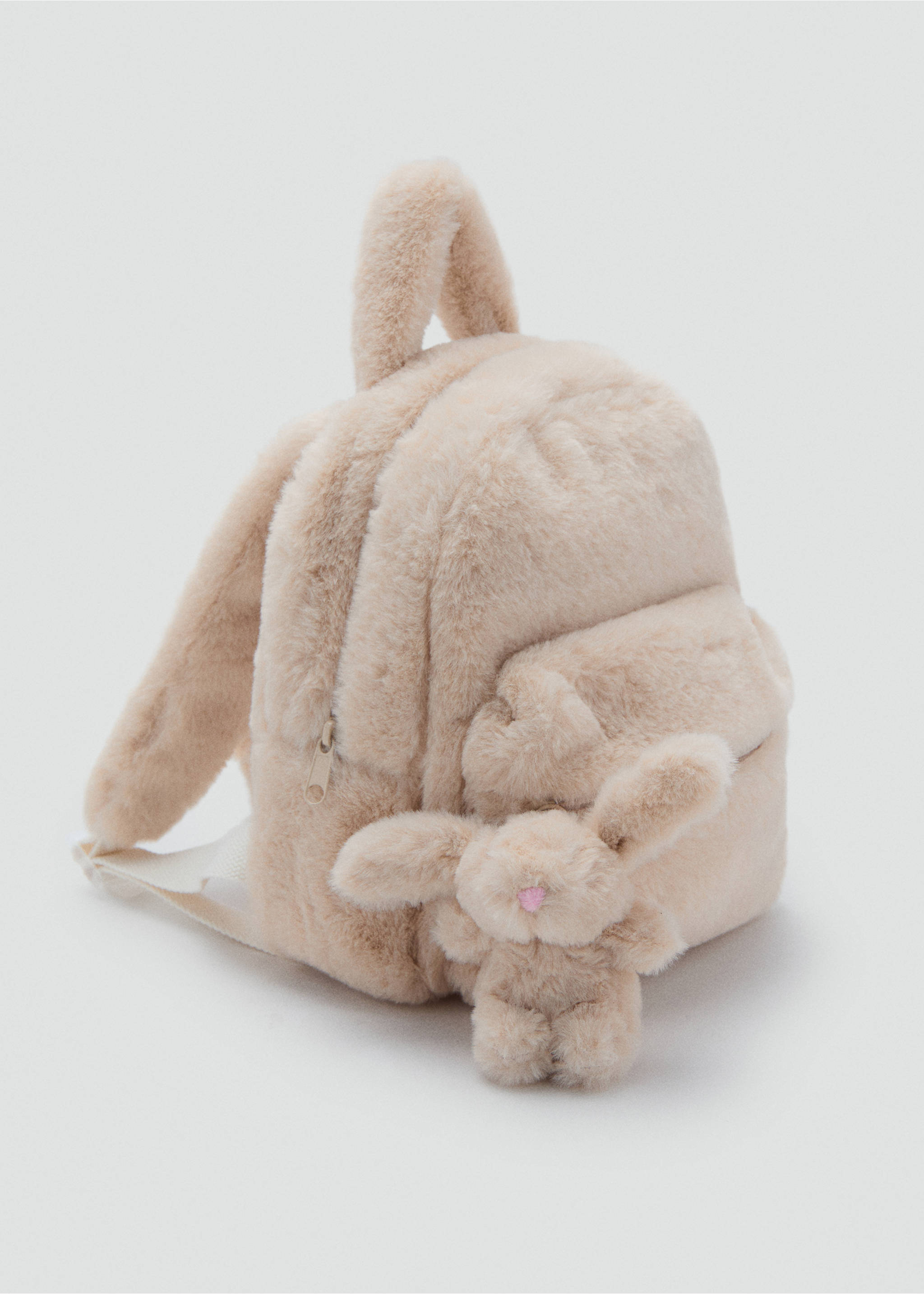 Bunny fur backpack - Medium plane, Sand. Ref: 17075143-00.
