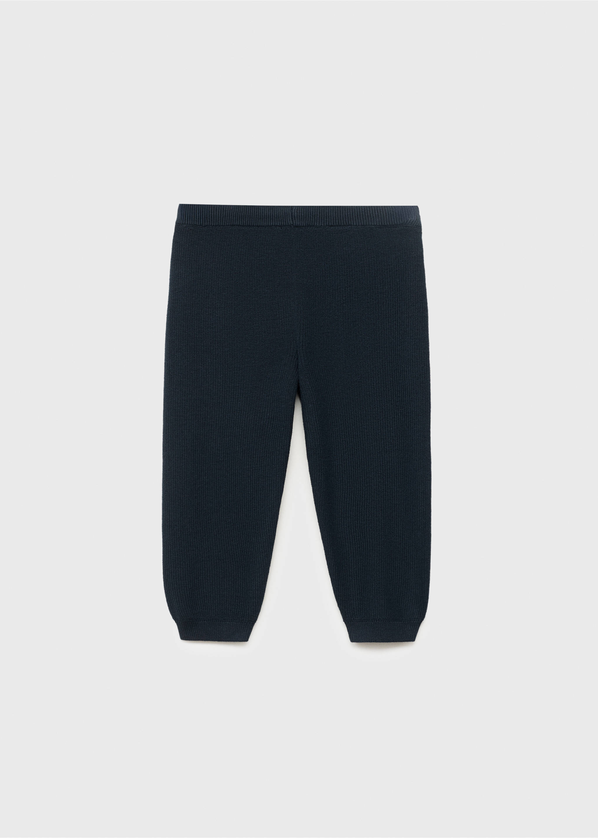 Pantalon maille coton - Verso de l’article, Bleu marine. Ref: 17075148-00.