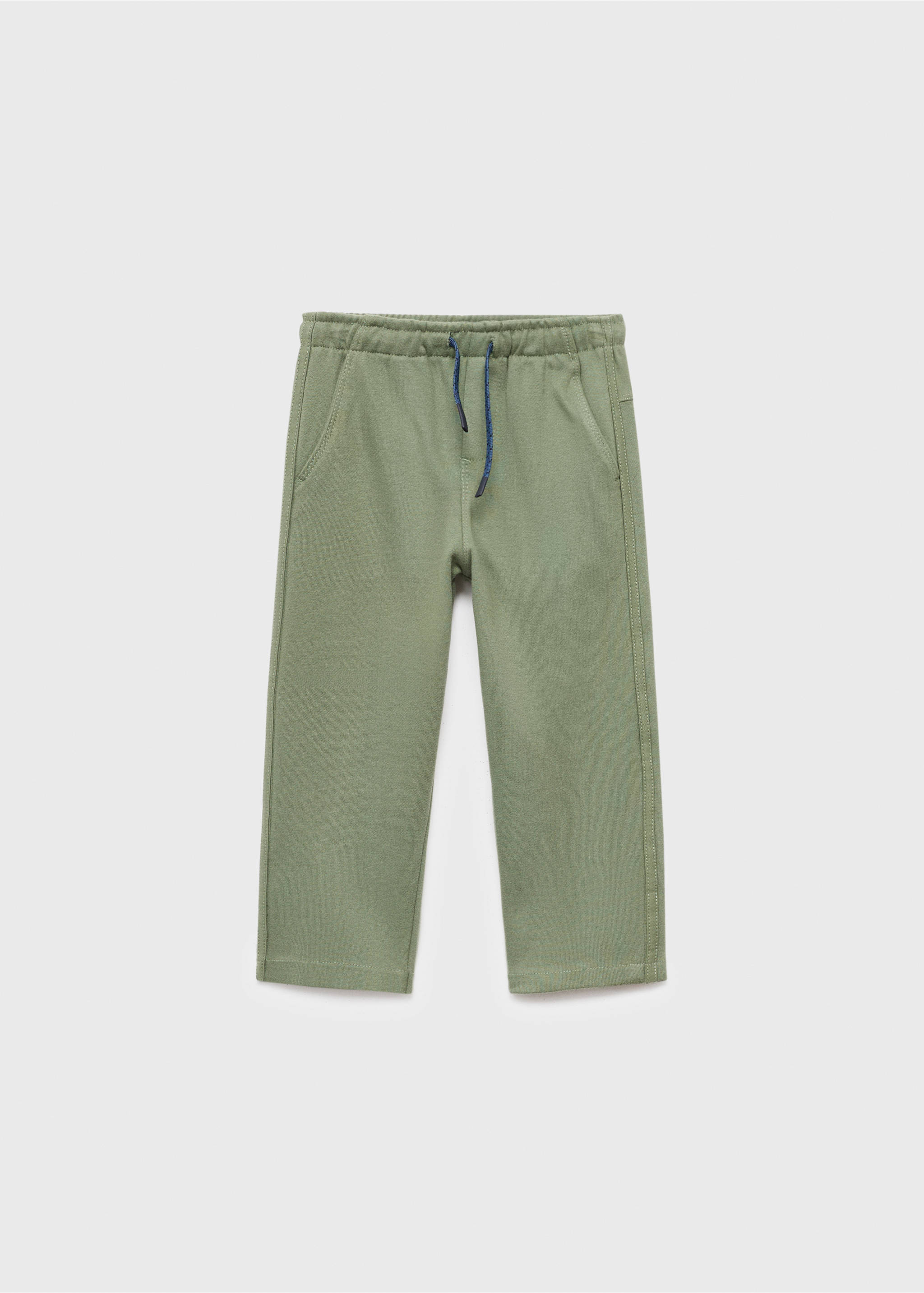 Cotton drawstring joggers - Article without model, Green. Ref: 17075153-00.