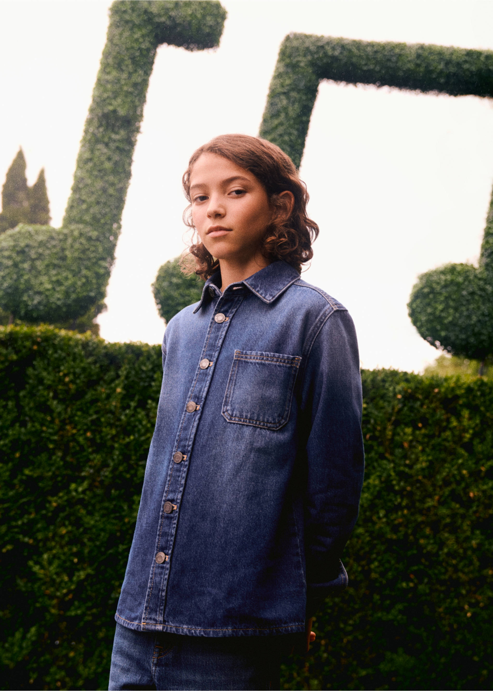 Jeansjacke aus Baumwolle - Detail des Artikels 6, Dunkelblau. Ref: 17075155-00.