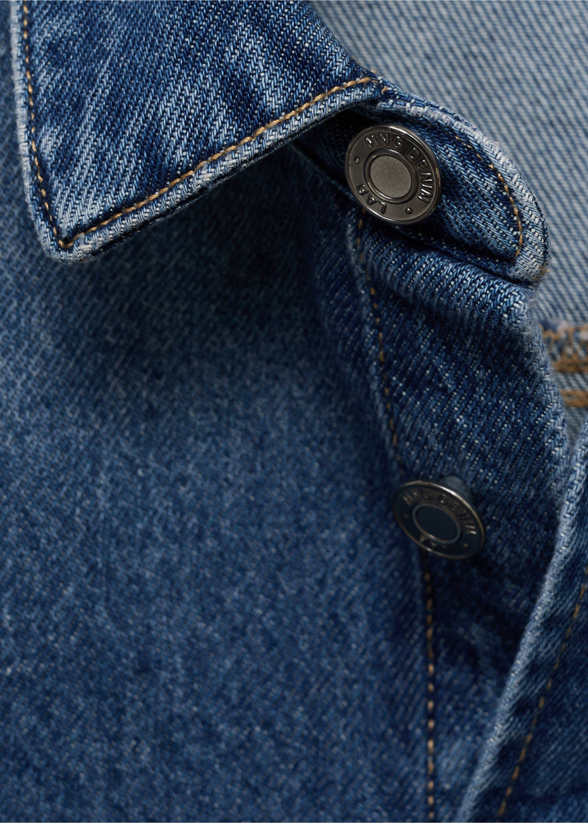 Jeansjacke aus Baumwolle - Detail des Artikels 8, Dunkelblau. Ref: 17075155-00.