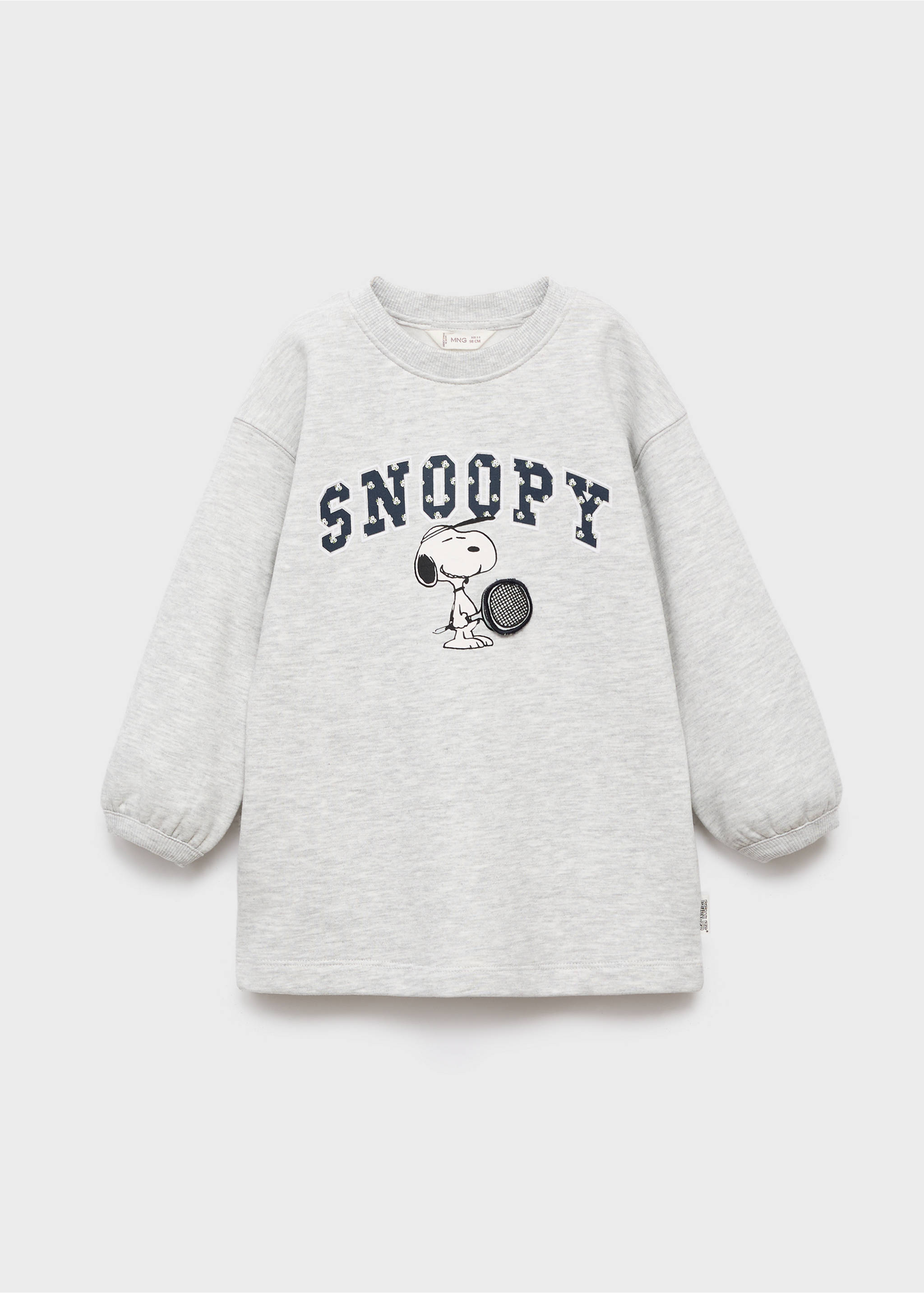Snoopy sweatshirt dress - Article without model, Light Heather Grey. Ref: 17075160-00.
