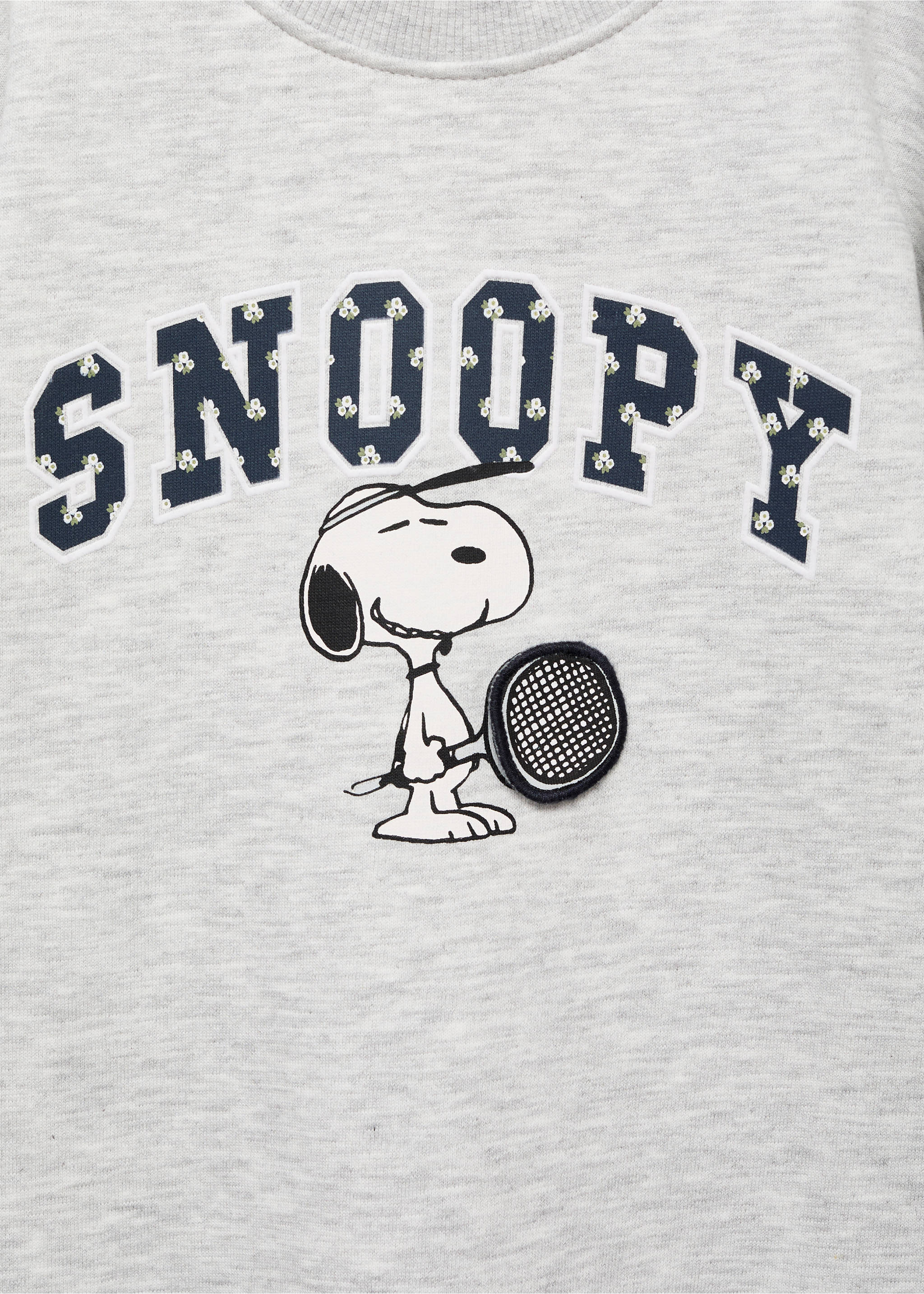 Snoopy sweatshirt dress - Details of the article 8, Light Heather Grey. Ref: 17075160-00.