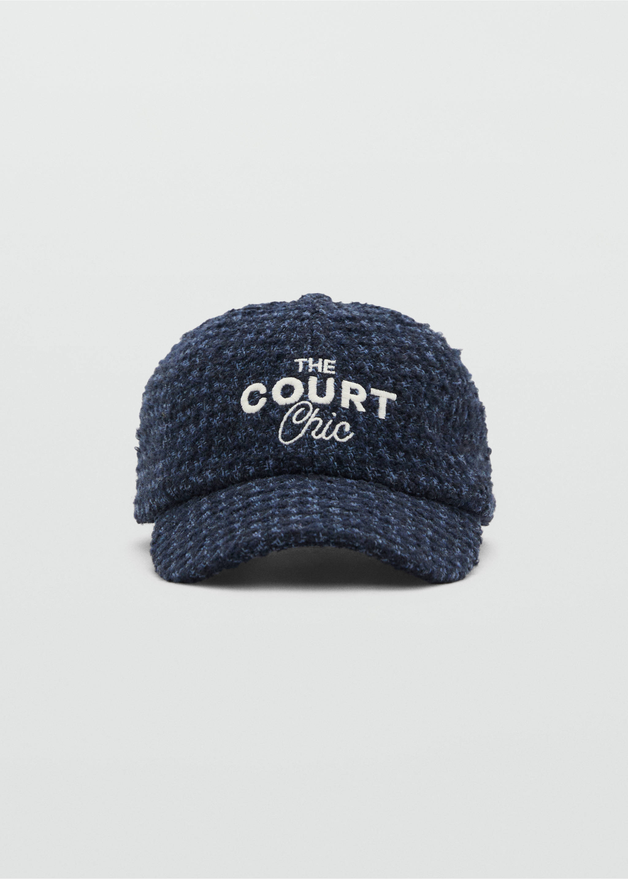 Embroidered wool cap - Medium plane, Navy. Ref: 17075162-00.