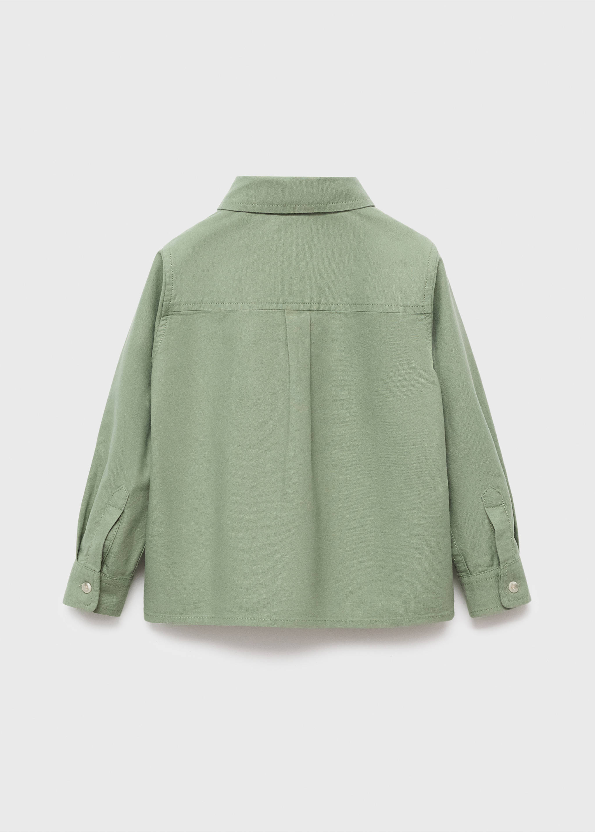 Chemise coton col classique - Verso de l’article, Kaki. Ref: 17075163-00.