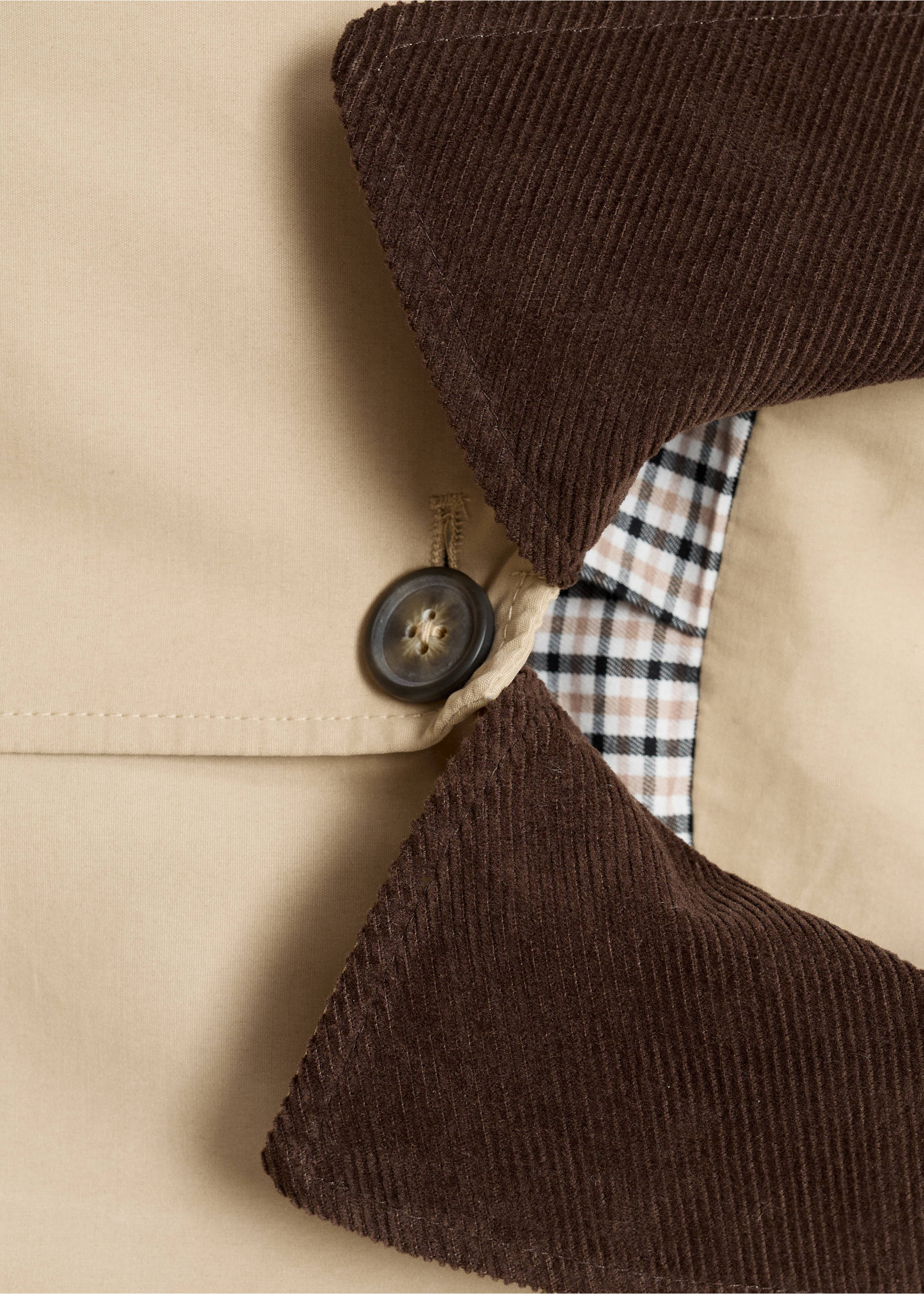 Trench coll contrast - Detall de l'article 8, Cru. Ref: 17075783-00.